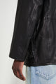 Auralee Textured Lamb Leather Jacket Black