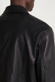 Auralee Textured Lamb Leather Jacket Black