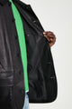 Auralee Textured Lamb Leather Jacket Black