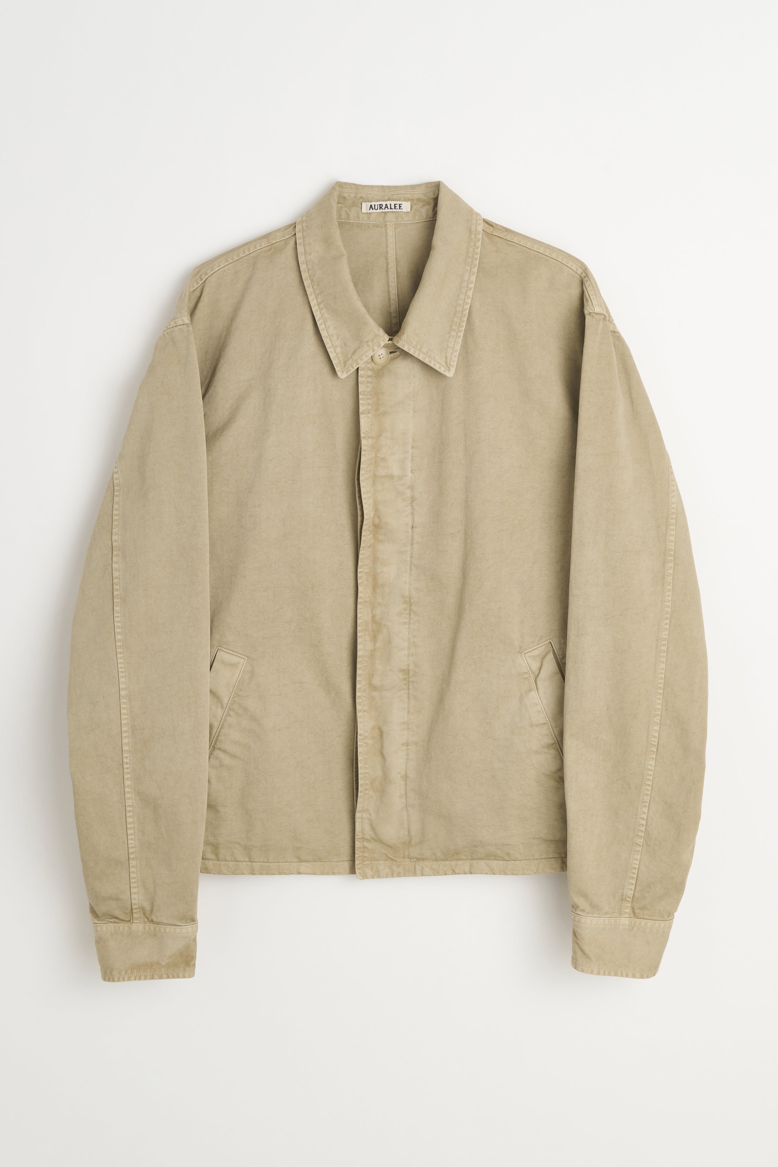 Auralee Garment Dyed Finx Light Chino Jacket Beige
