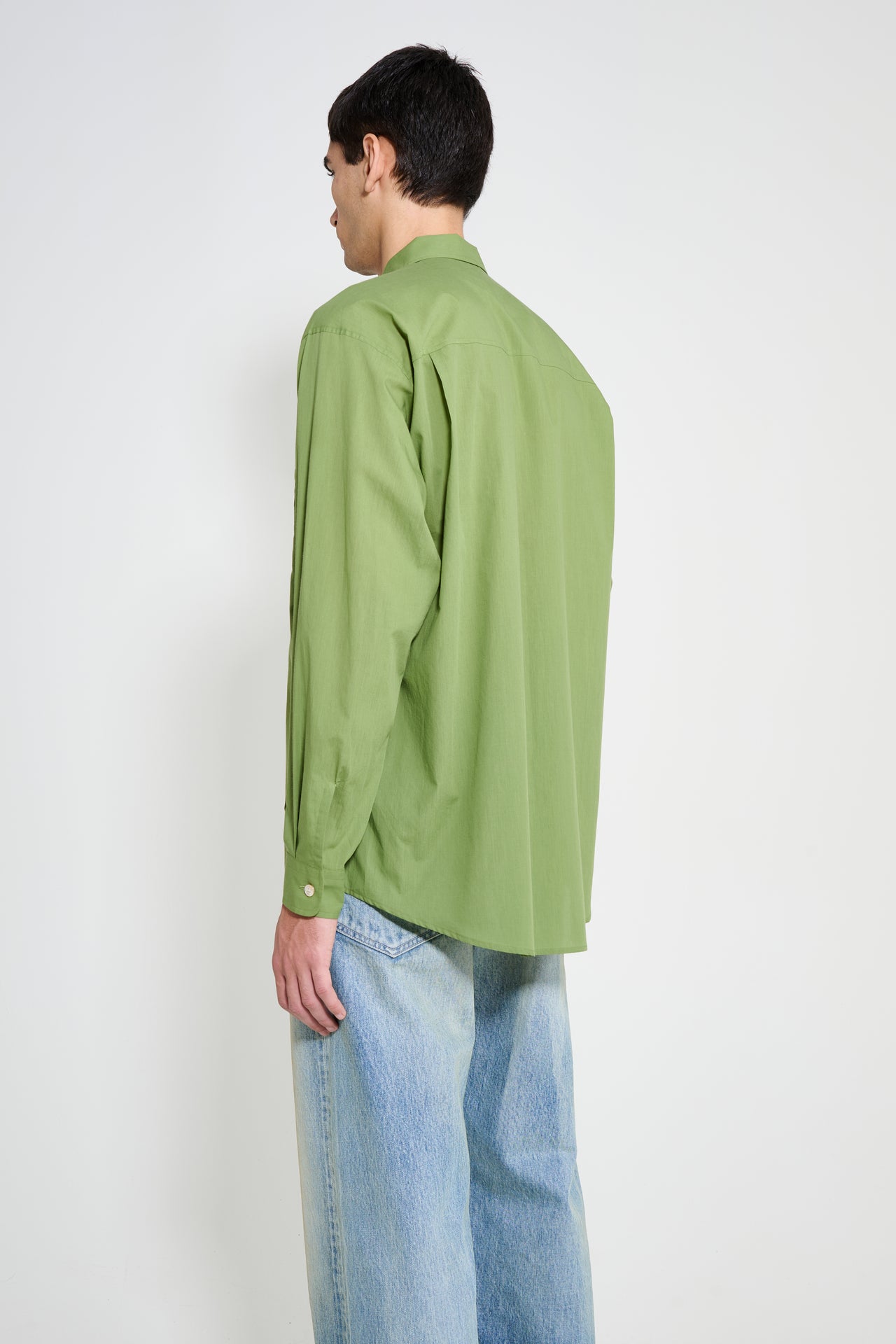 Auralee Super Fine Cotton Lawn Shirt Dusty Green