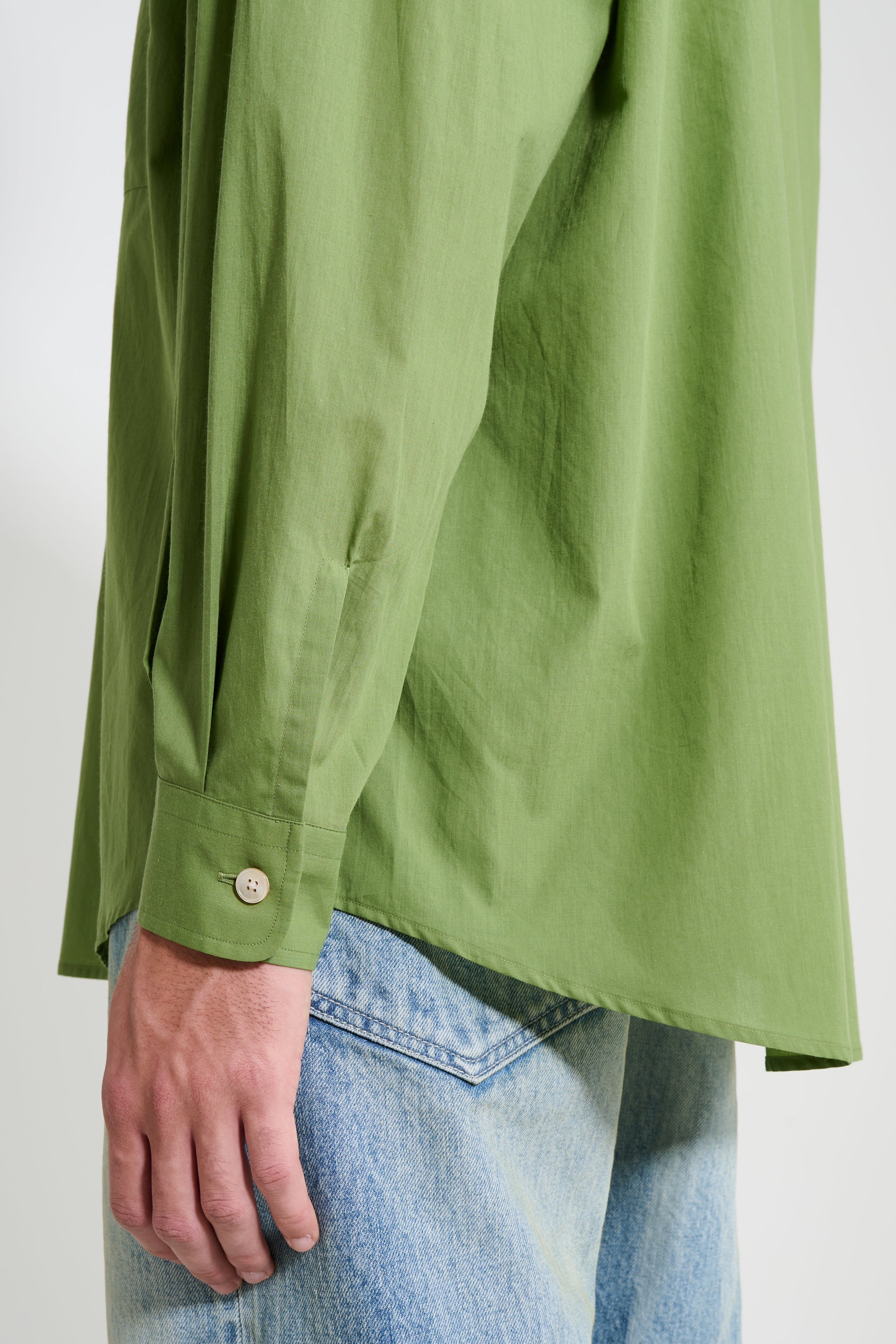 Auralee Super Fine Cotton Lawn Shirt Dusty Green