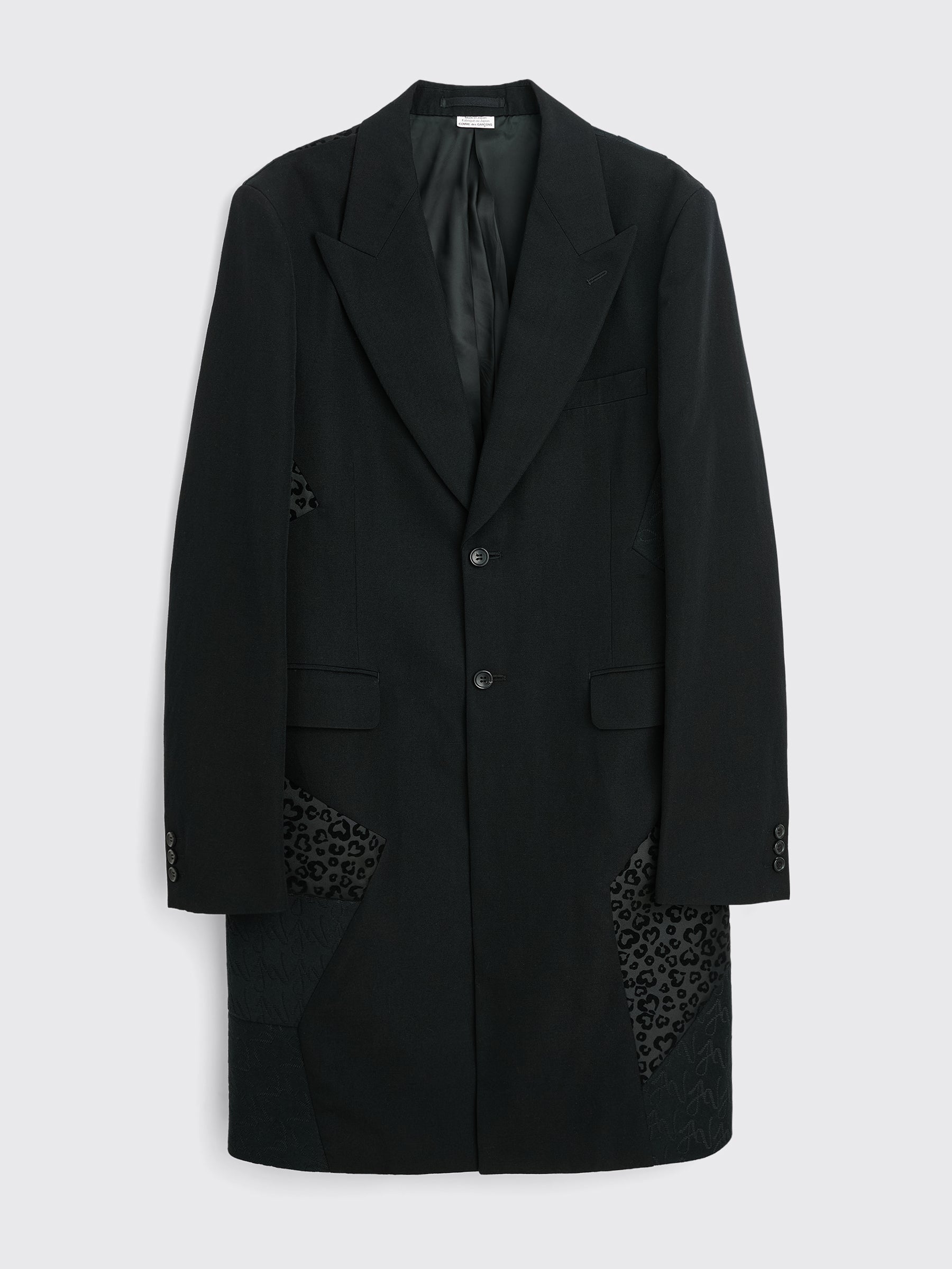 Comme des Garçons Homme Plus Leopard Coat Black