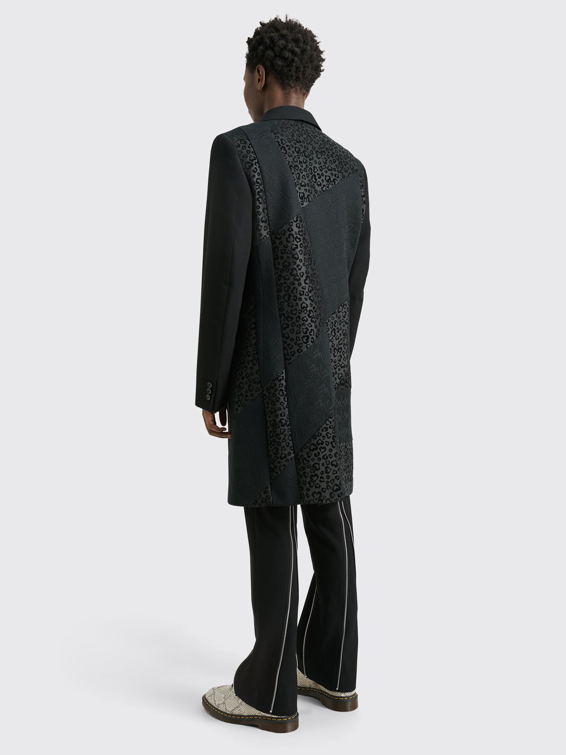 Comme des Garçons Homme Plus Leopard Coat Black