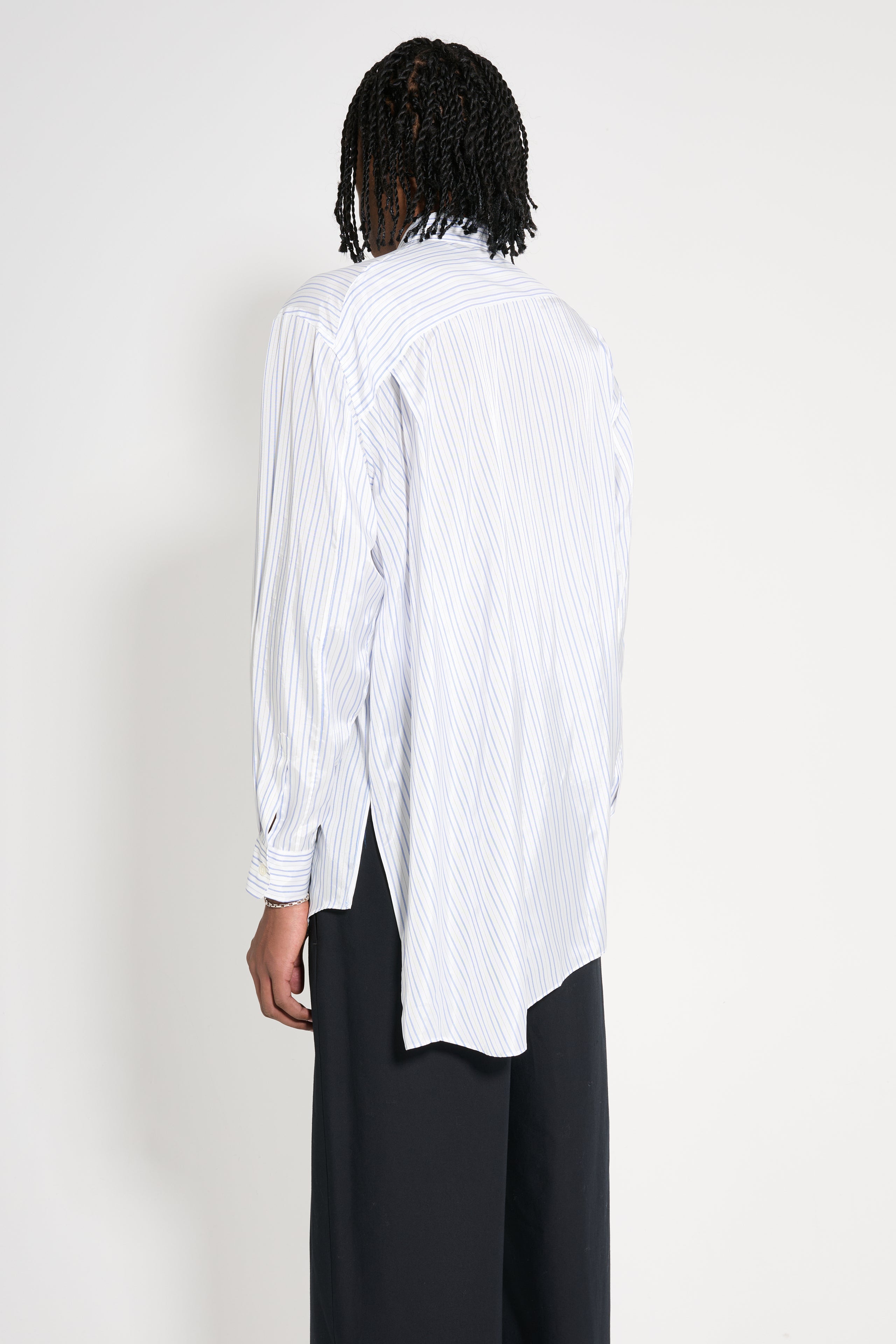 Comme des Garçons Homme Plus Vertical Stripe Shirt White / Blue