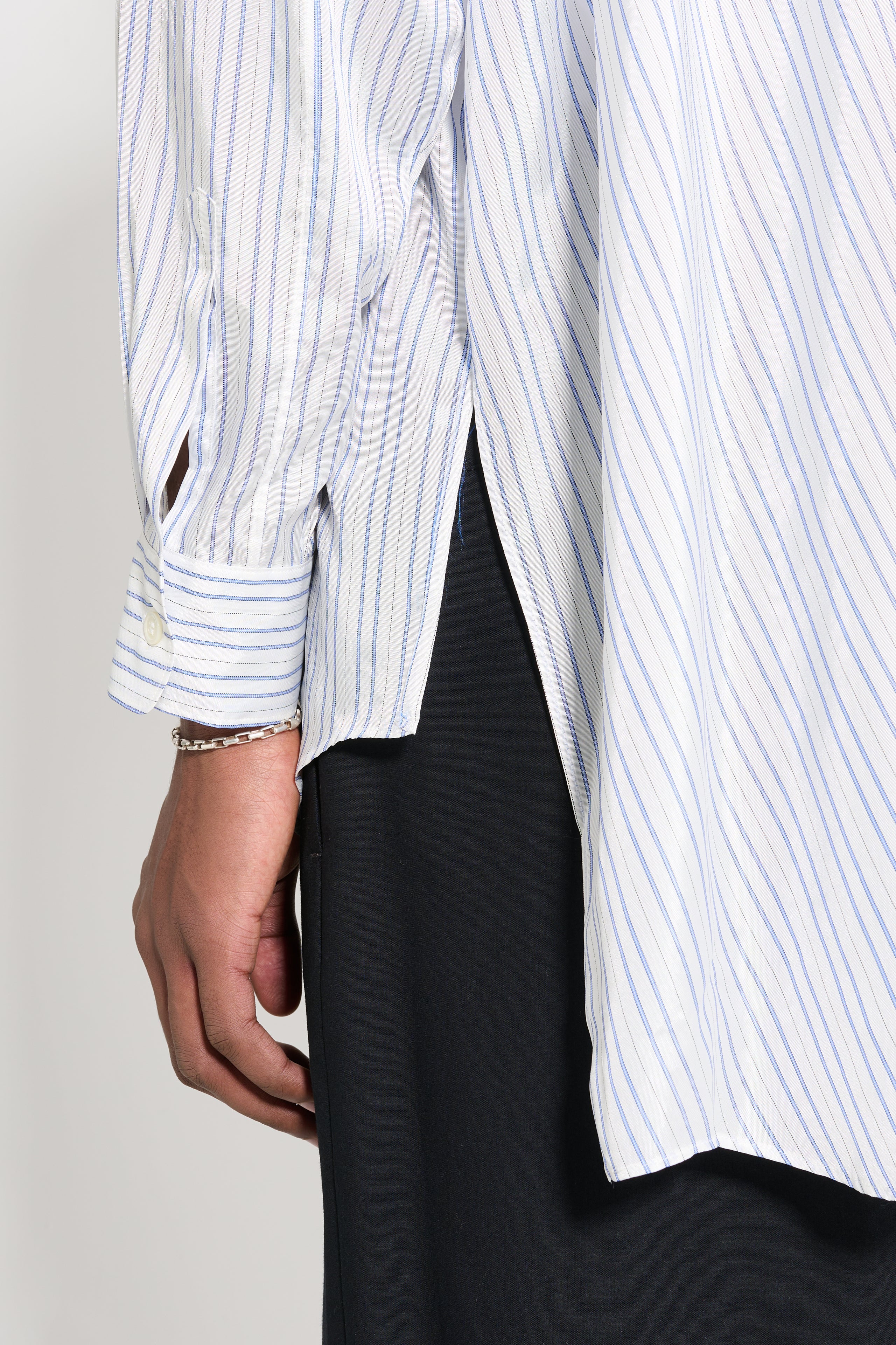 Comme des Garçons Homme Plus Vertical Stripe Shirt White / Blue