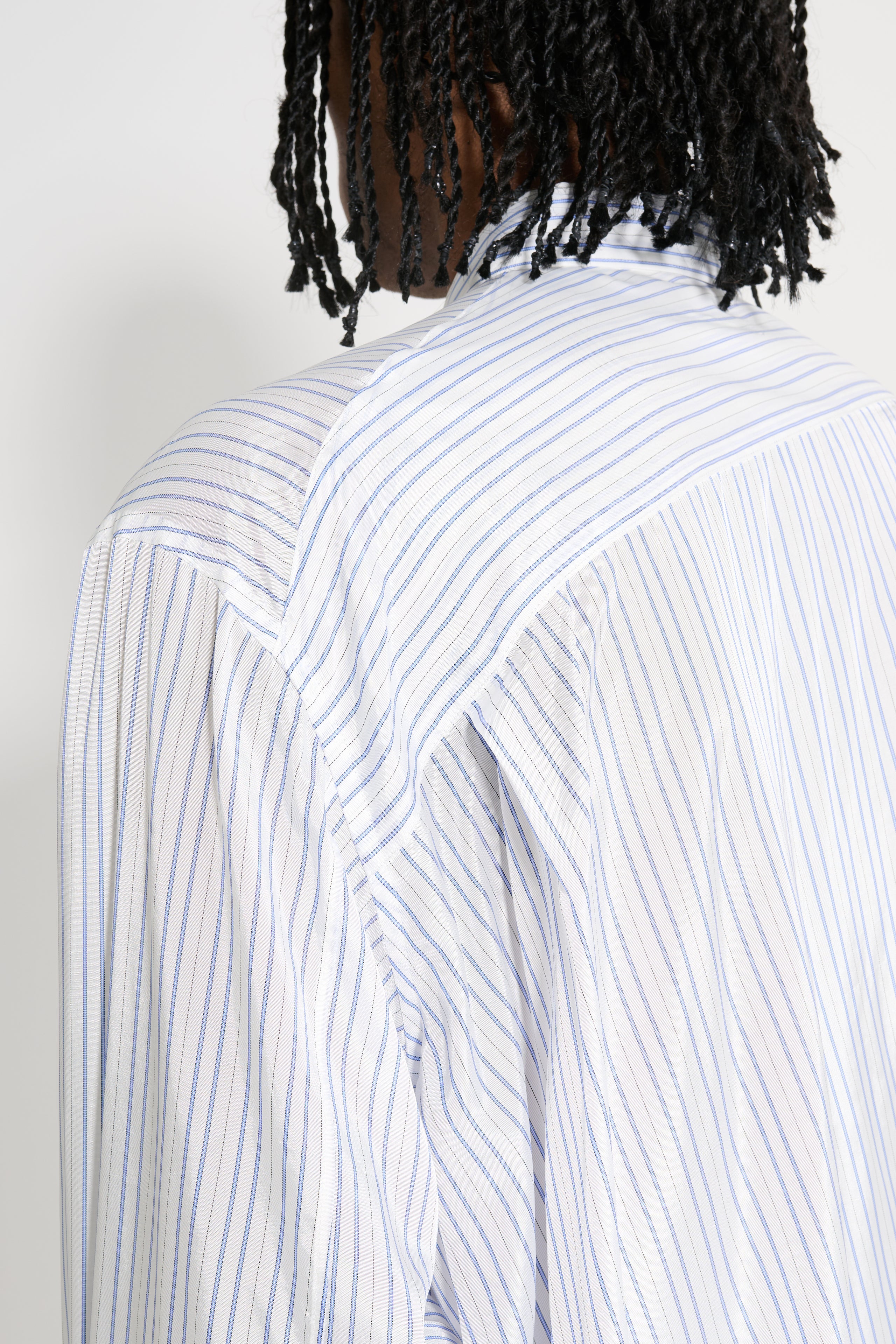 Comme des Garçons Homme Plus Vertical Stripe Shirt White / Blue