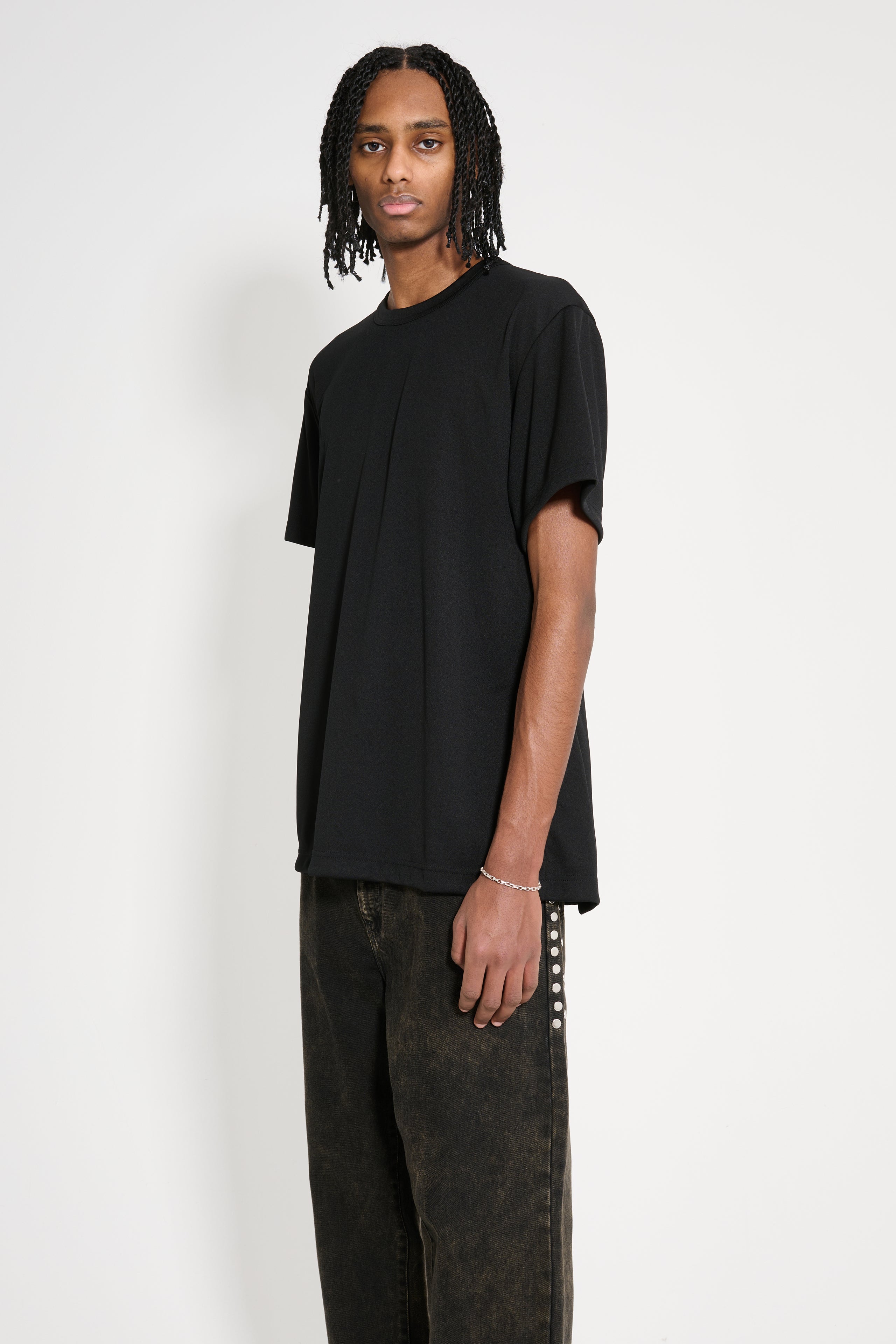 Comme des Garçons Homme Plus Mesh-Panelled T-shirt Black