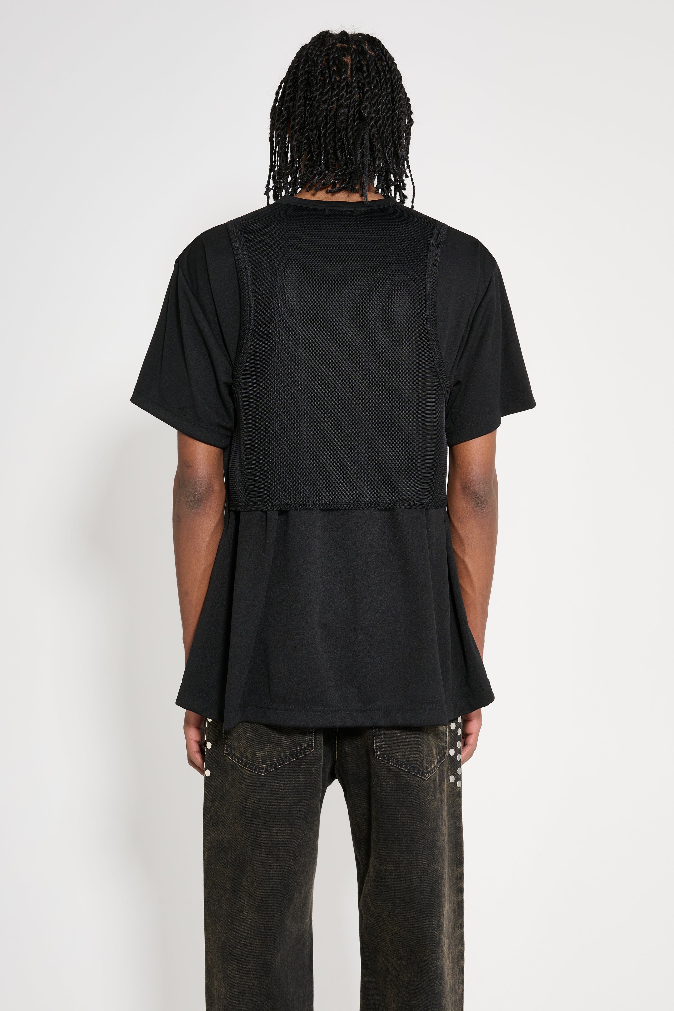 Comme des Garçons Homme Plus Mesh-Panelled T-shirt Black