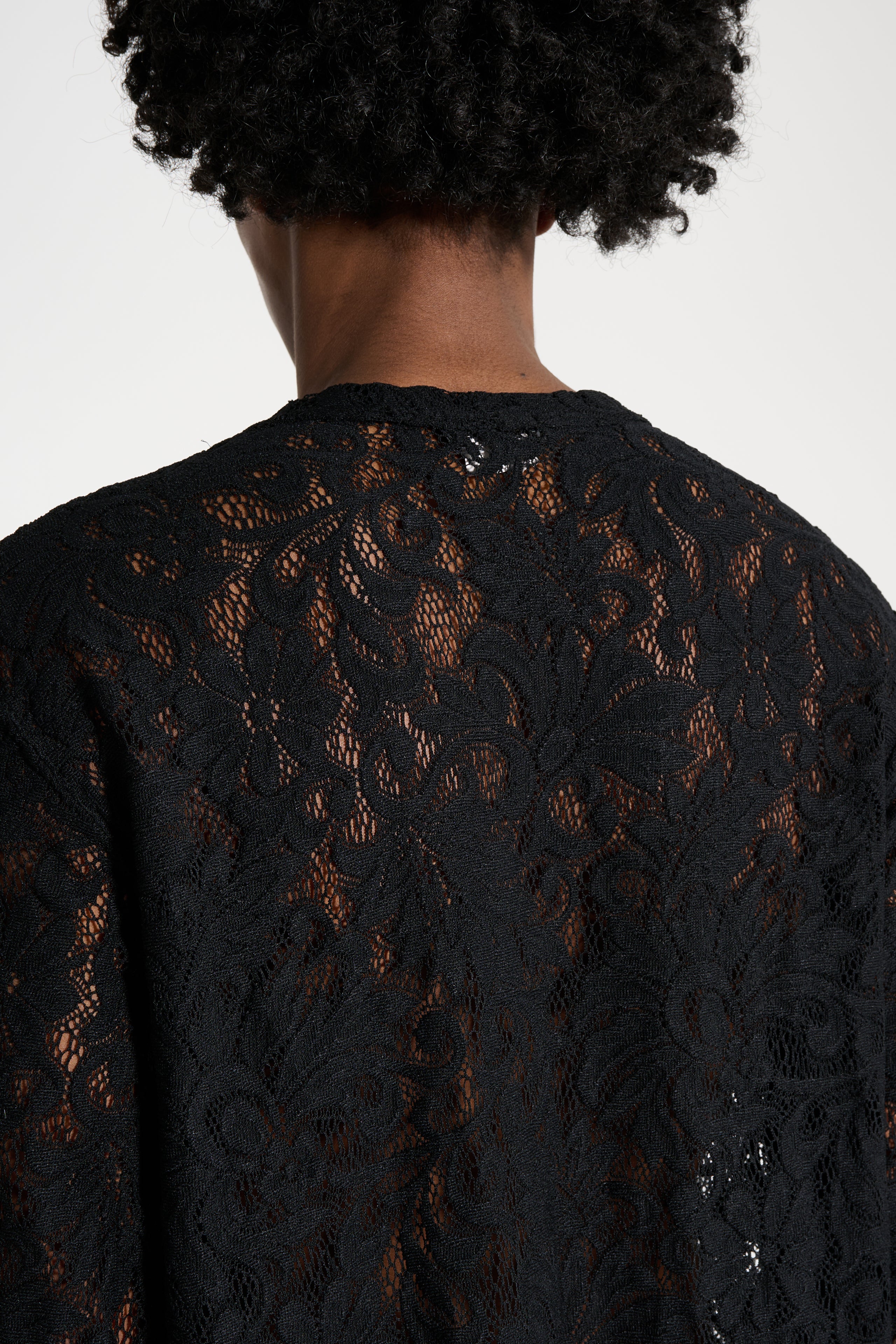 Comme des Garçons Homme Plus Lace Long Sleeve T-shirt Black