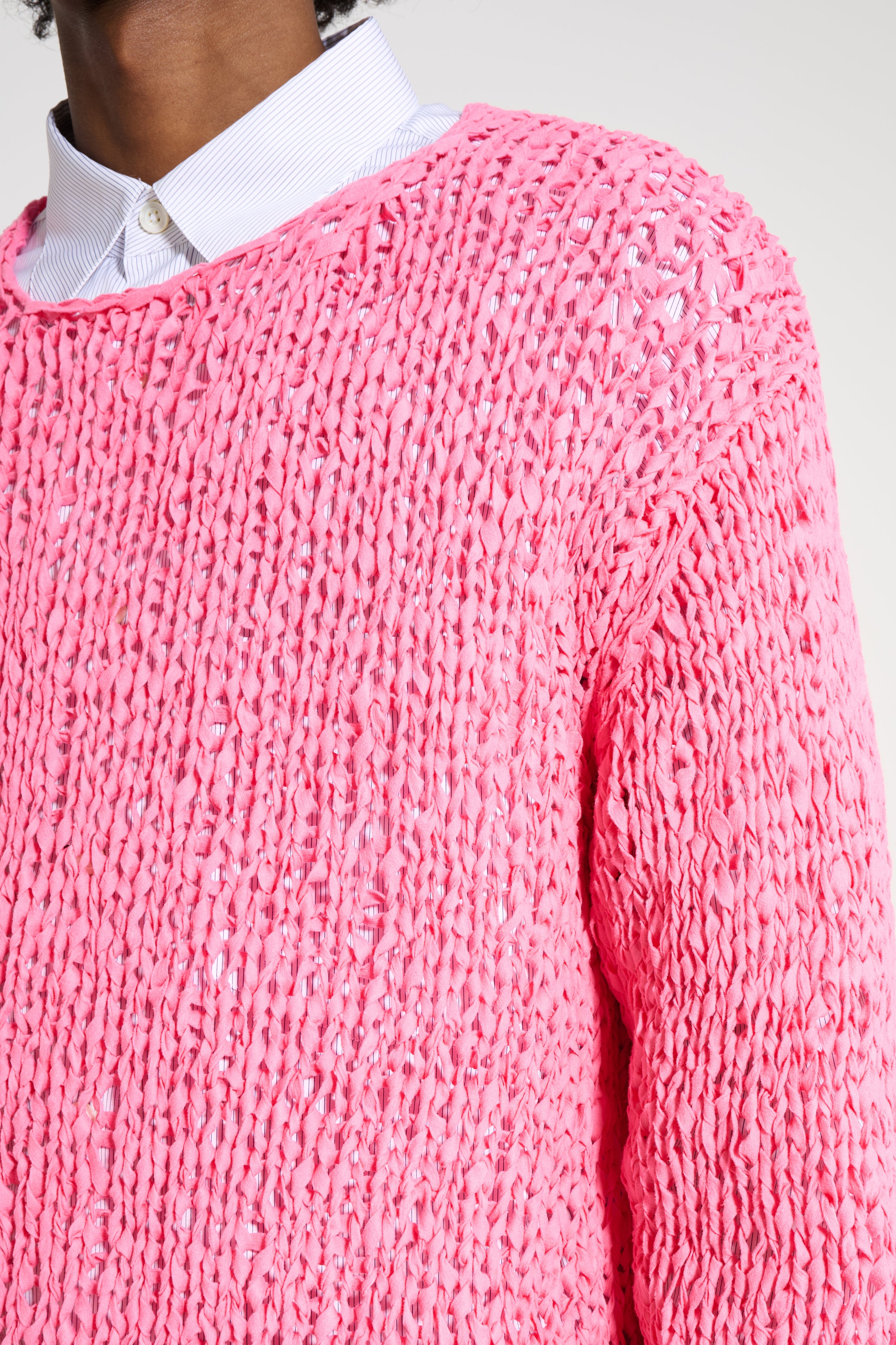 Comme des Garçons Homme Plus Loose Knit Sweater Pink