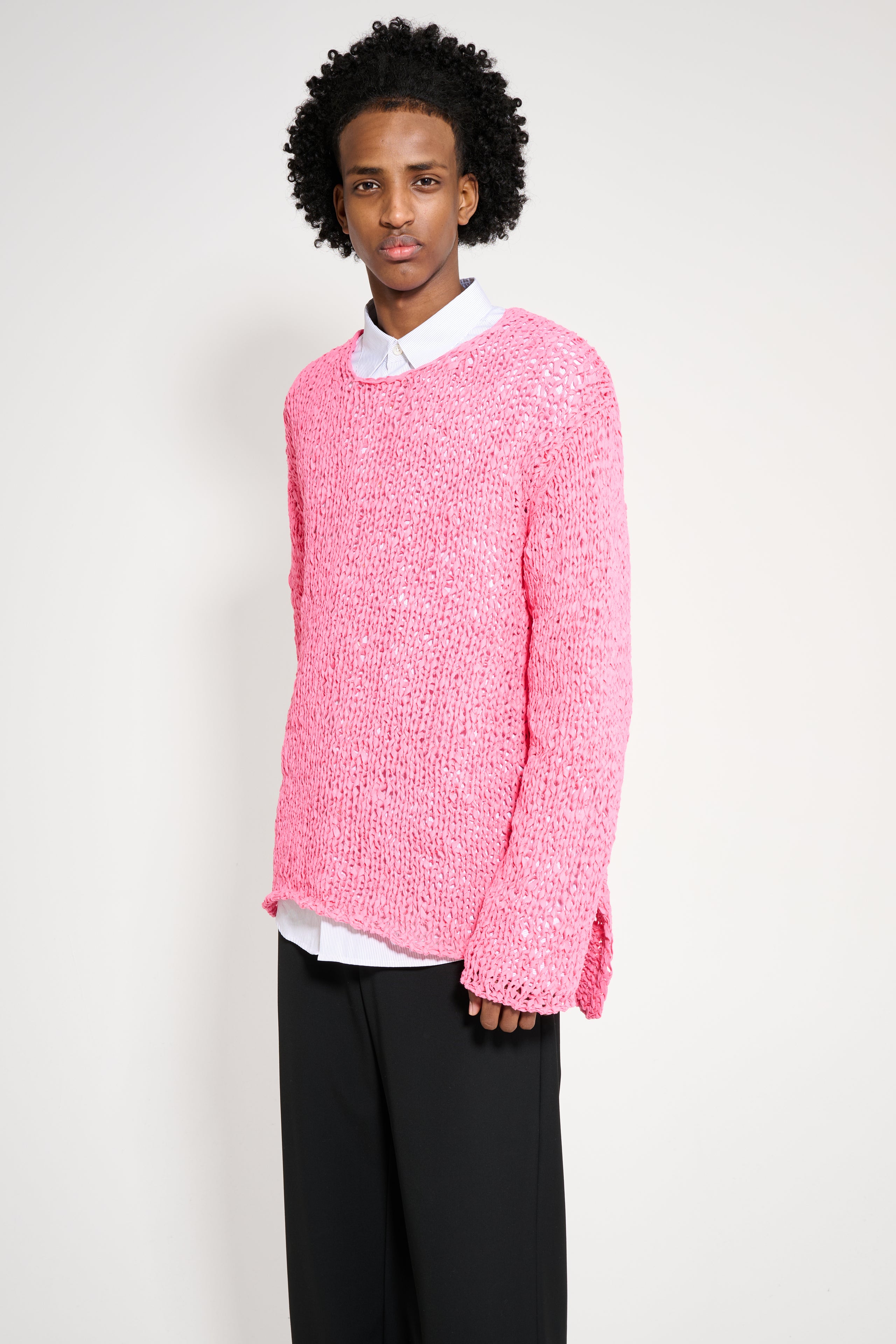 Comme des Garçons Homme Plus Loose Knit Sweater Pink