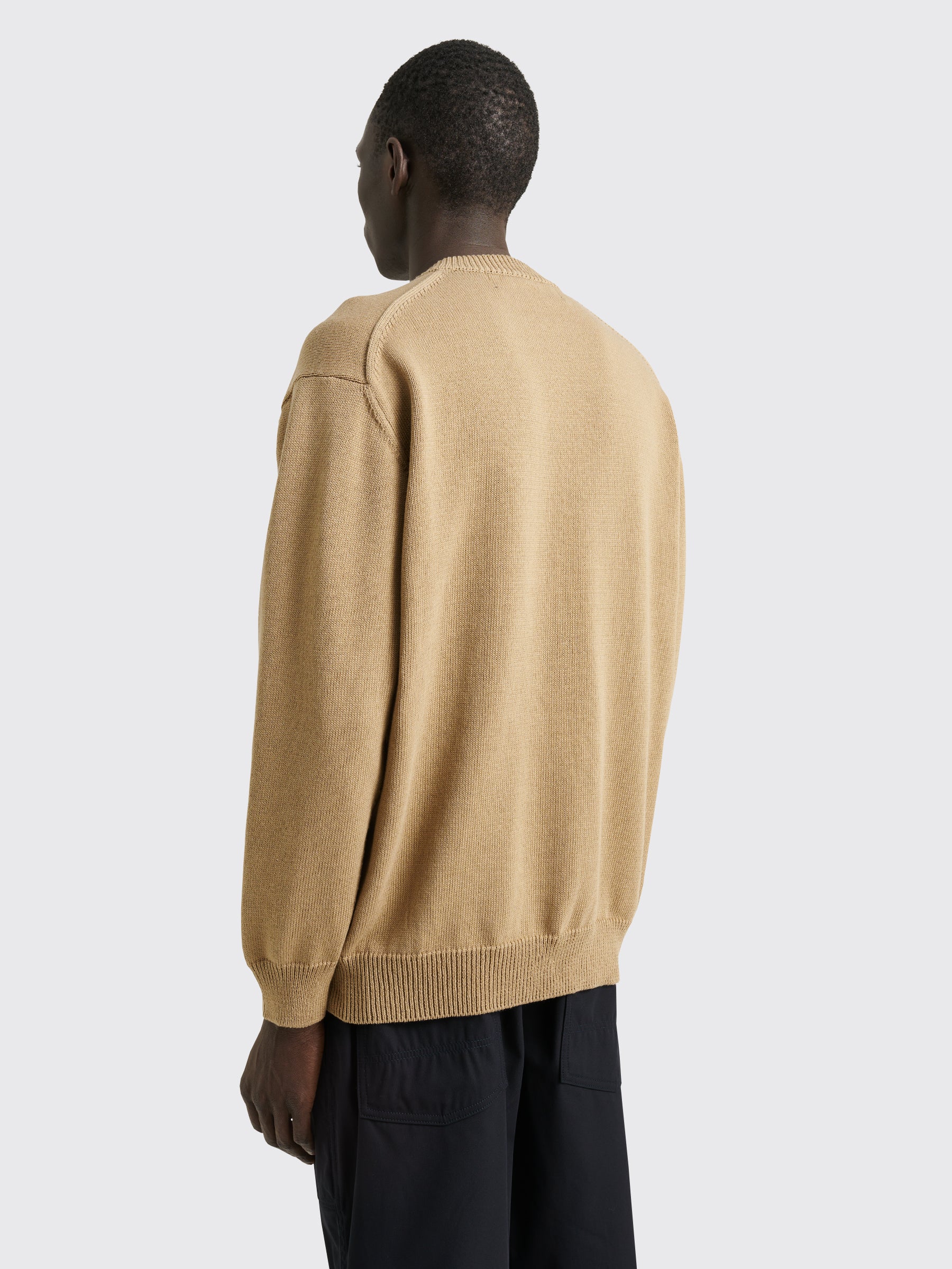 Comme des Garçons Homme Knitted Logo Sweater Beige / Green