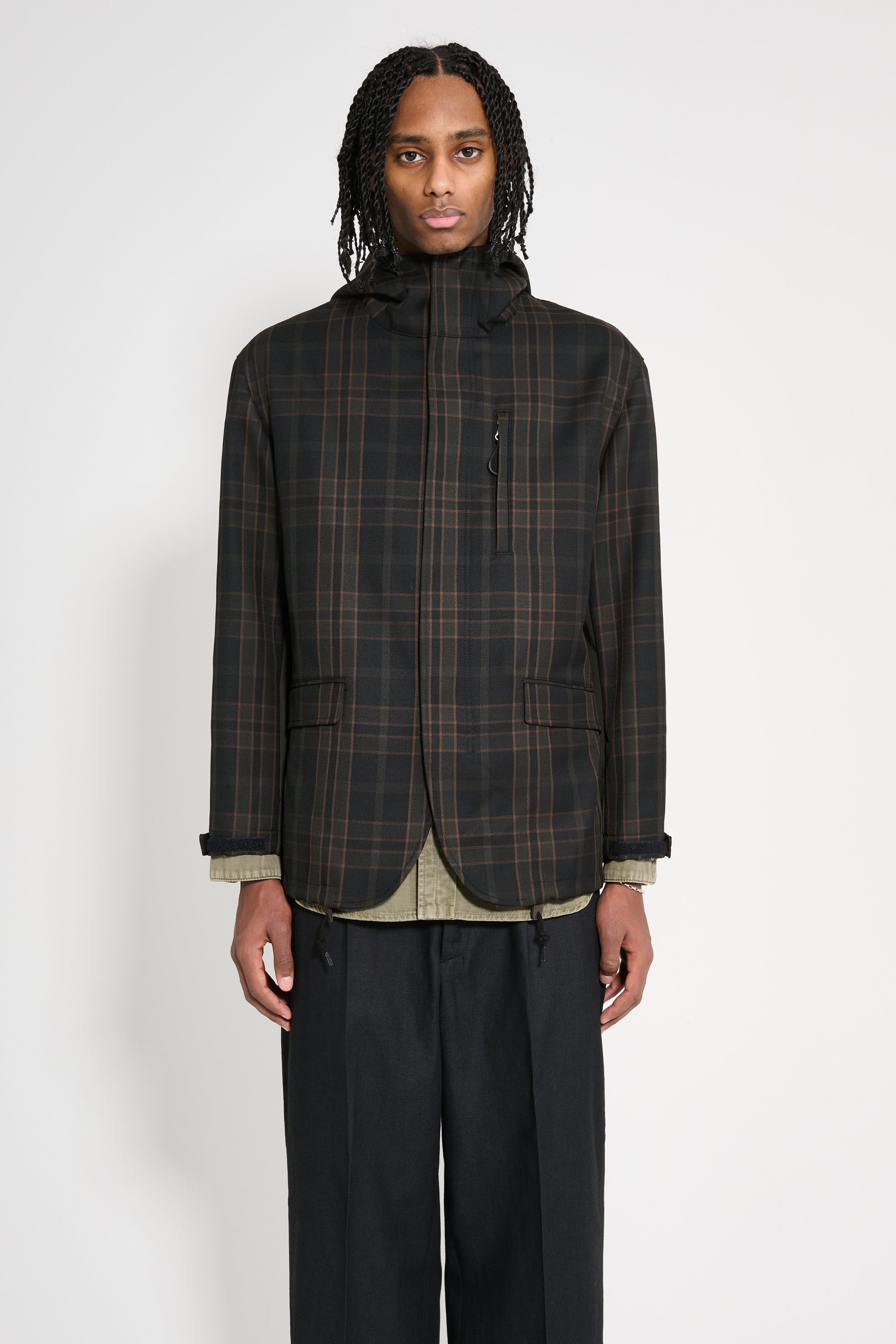 Comme des Garçons Homme Hooded Jacket Black / Khaki