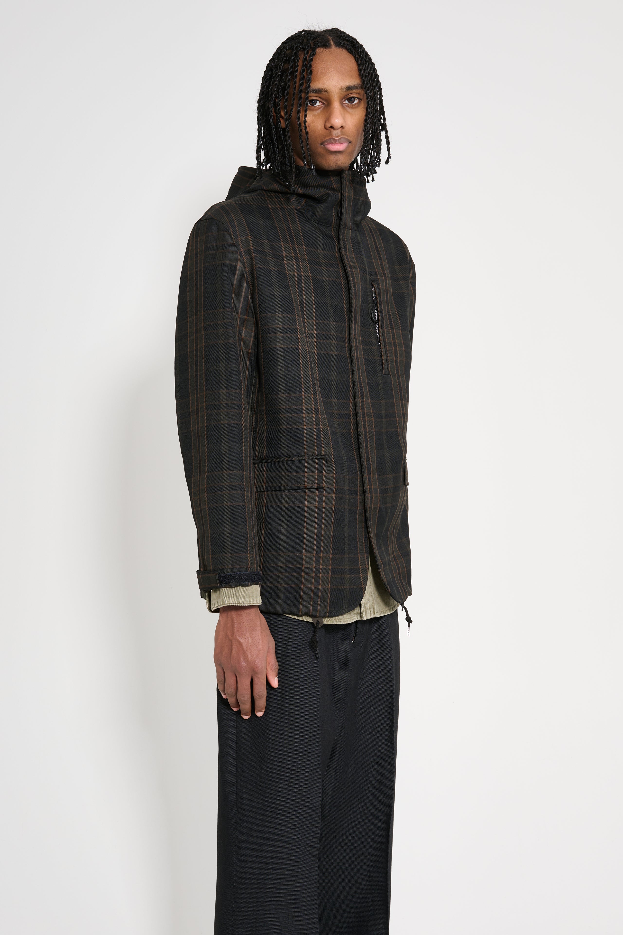 Comme des Garçons Homme Hooded Jacket Black / Khaki