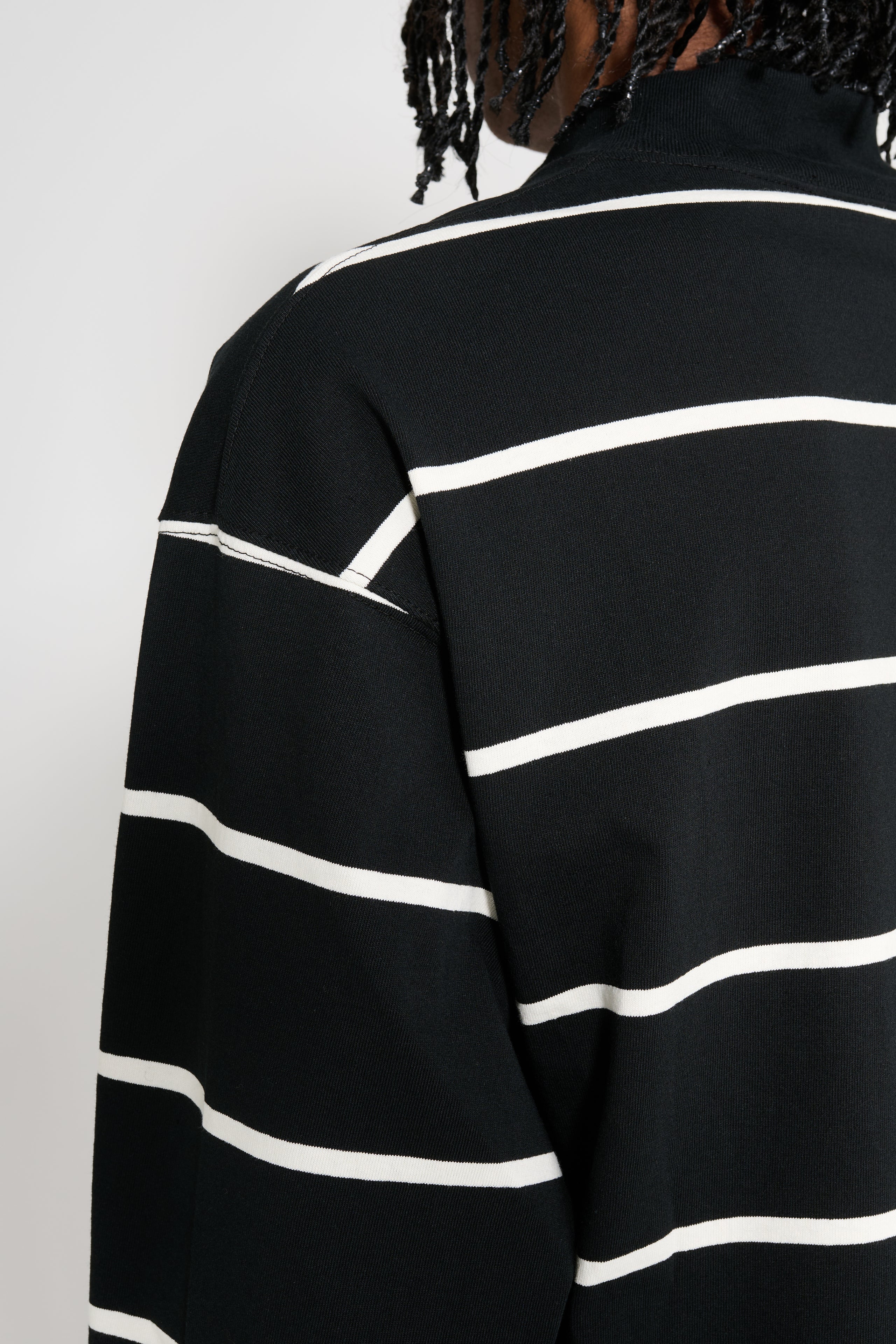 Comme des Garçons Homme Mock Neck Long Sleeve Black / Off-White