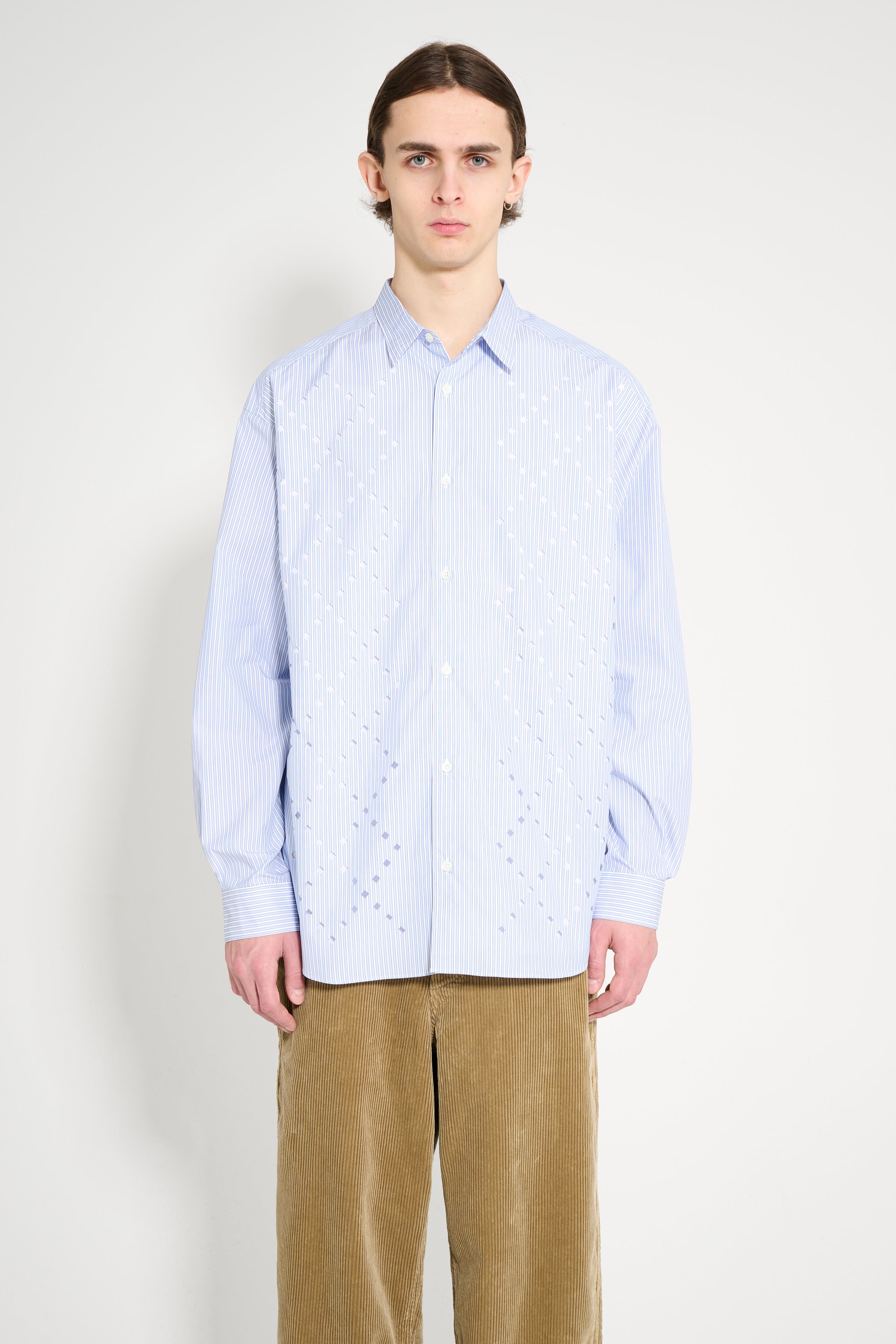 Comme des Garçons Homme Broad Stripe Cut-Out Shirt