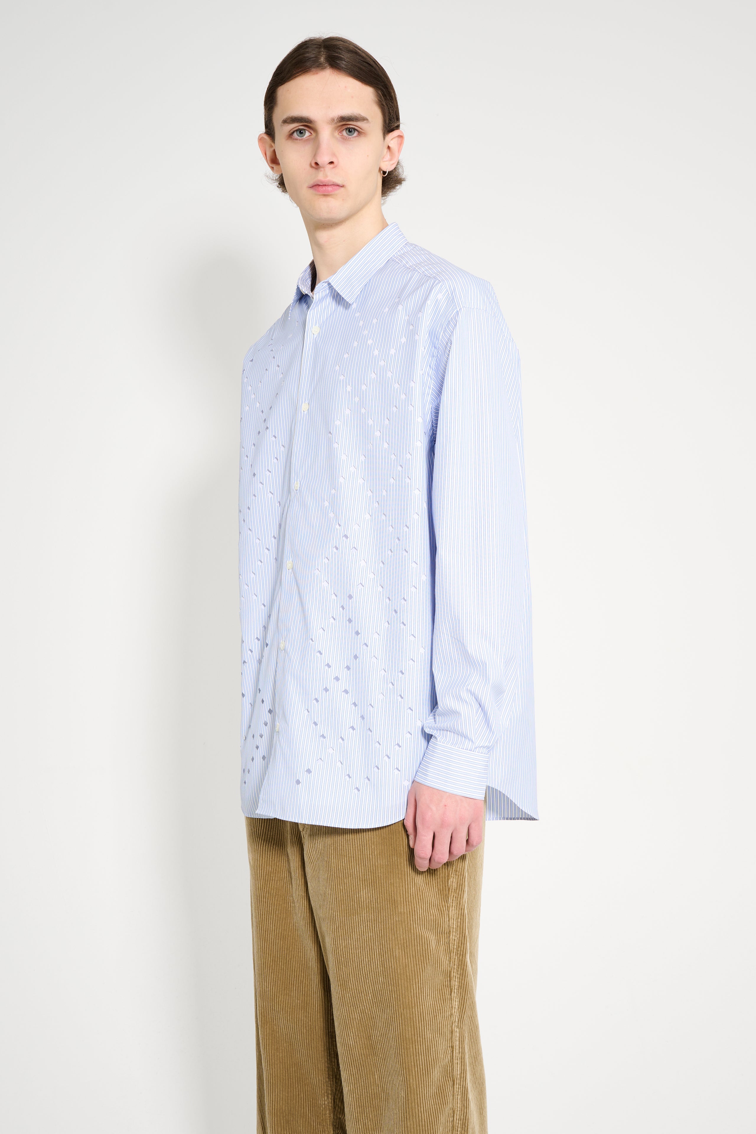 Comme des Garçons Homme Broad Stripe Cut-Out Shirt