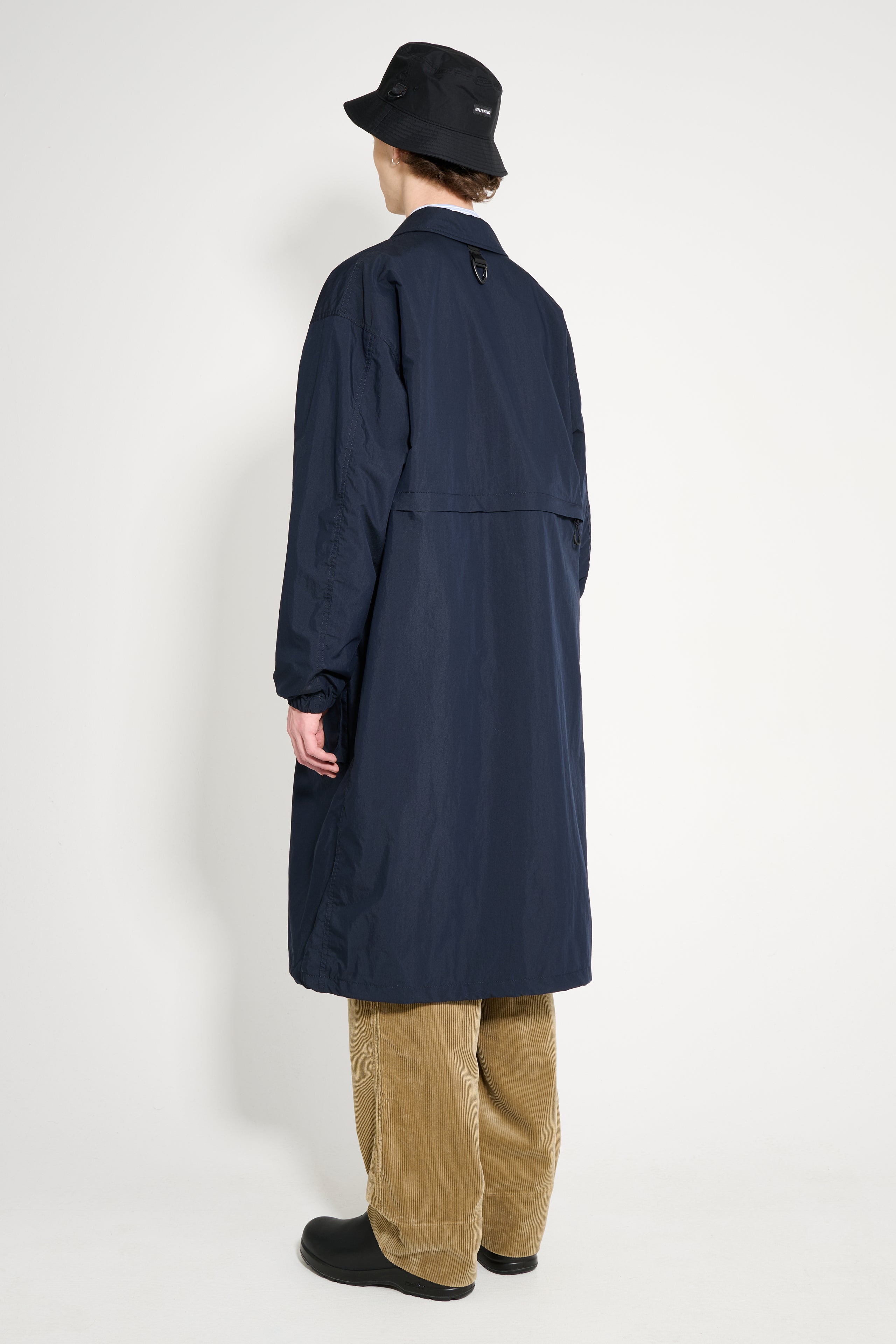 Comme des Garçons Homme Typewriter Cotton Mac Coat Navy