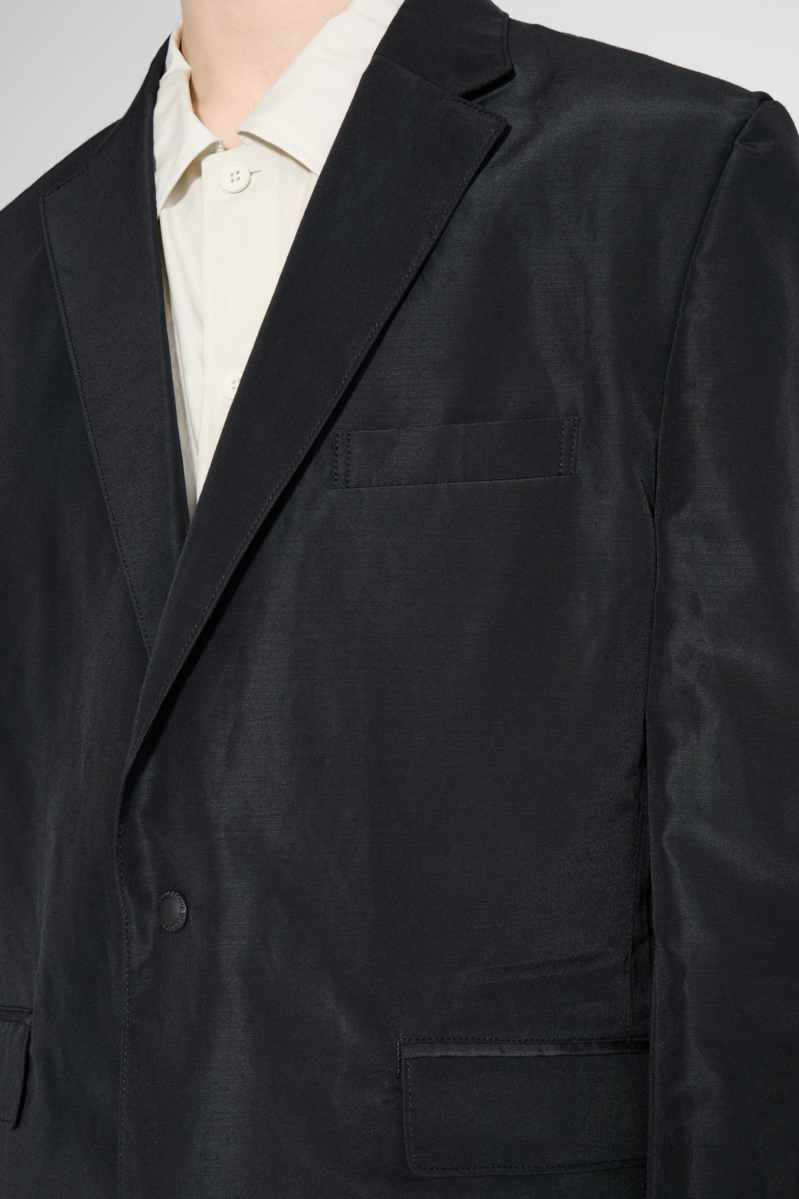 Comme des Garçons Homme Polyester Linen Jacket Black