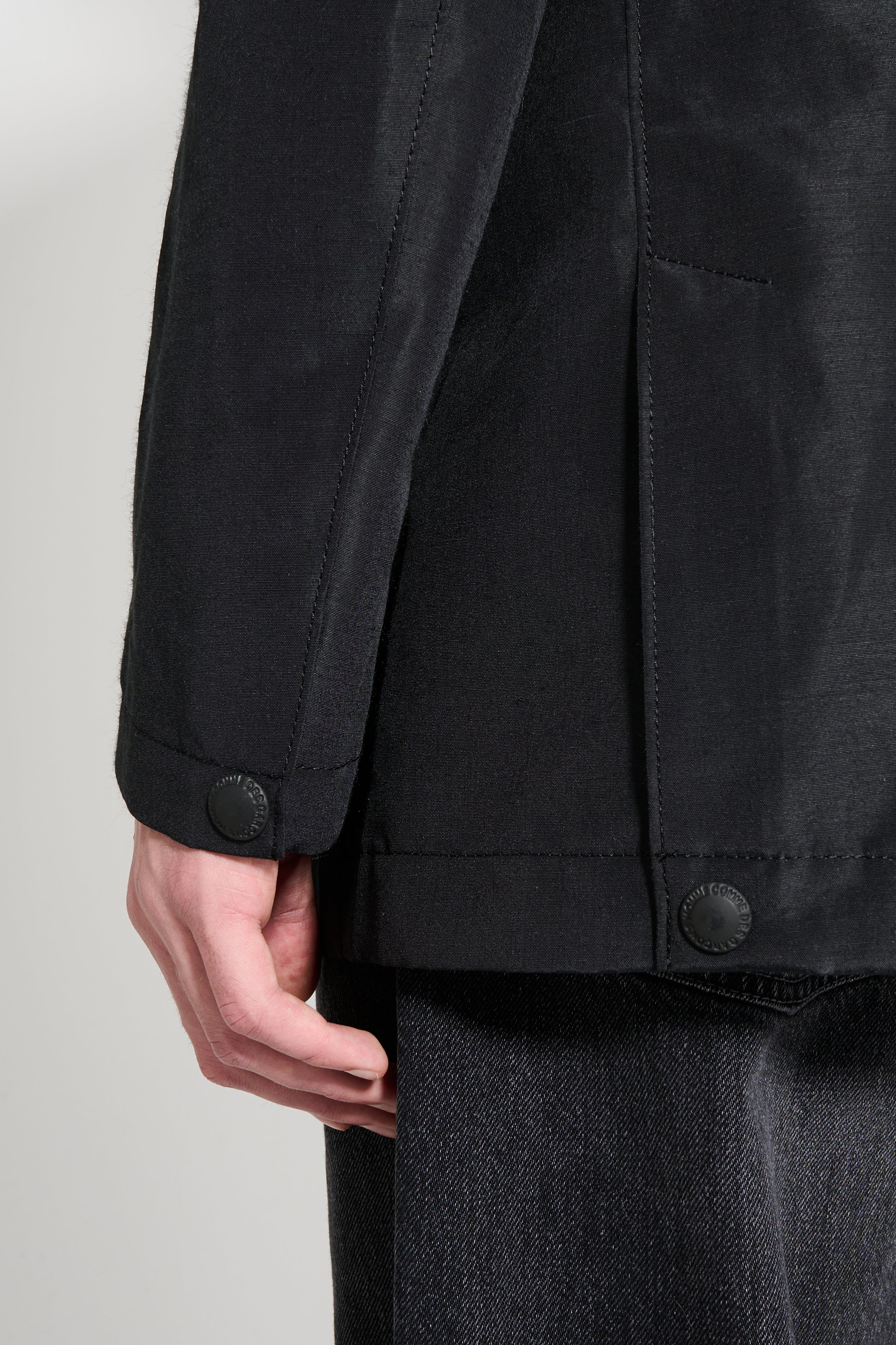 Comme des Garçons Homme Polyester Linen Jacket Black