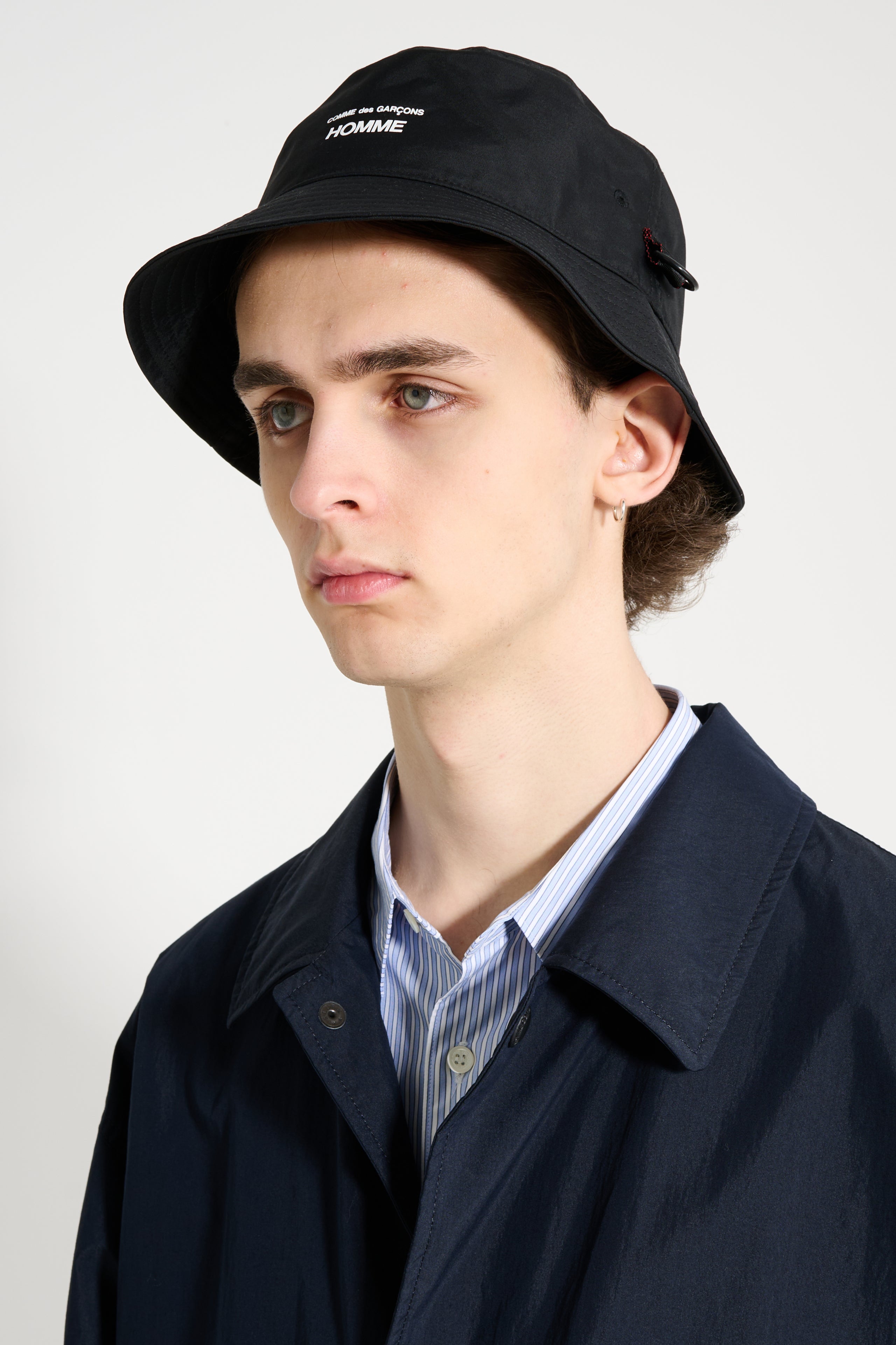 Comme des Garçons Homme Logo Bucket Hat Black