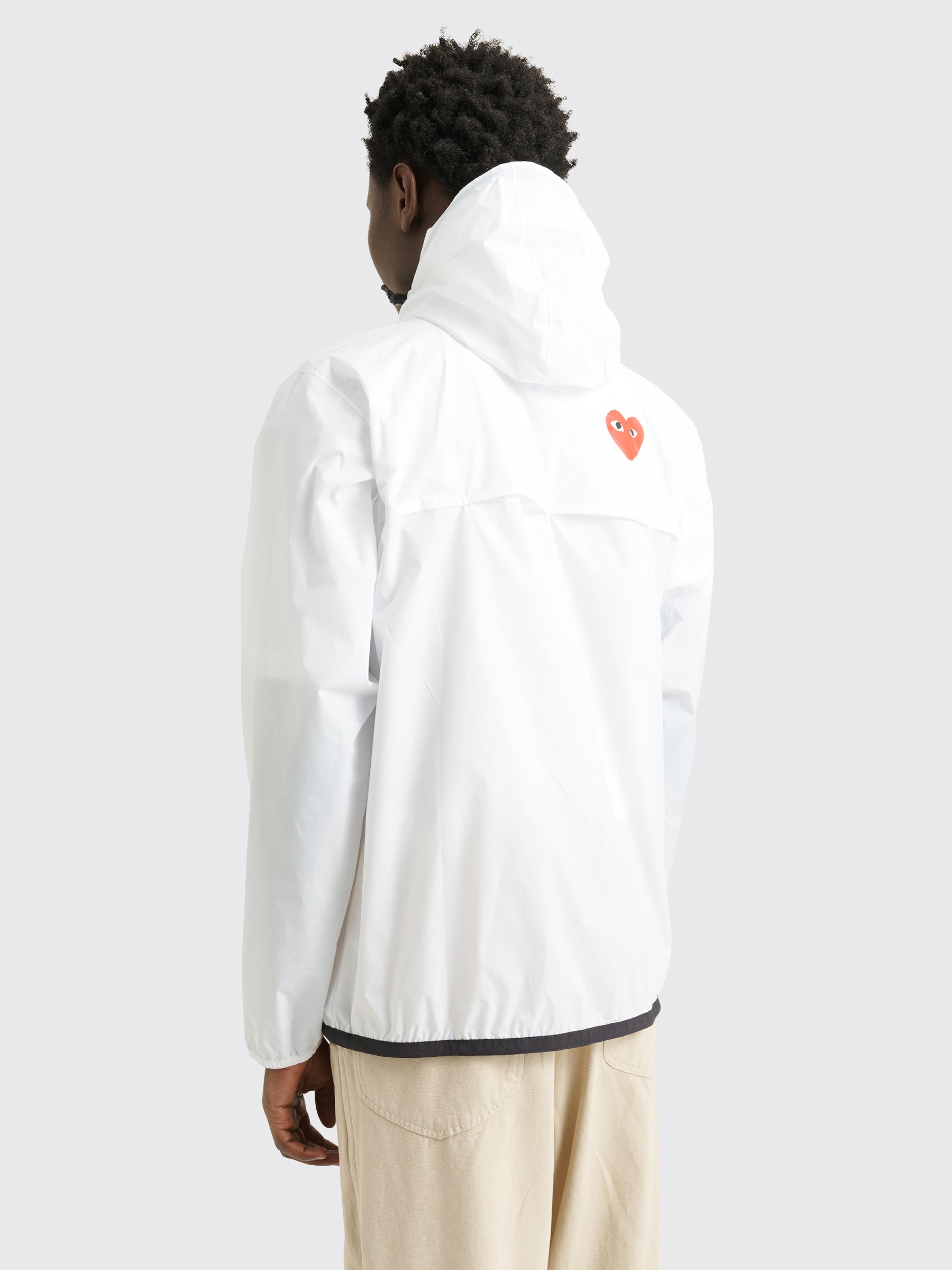 Comme des Garçons Play x K-Way Zip Jacket White