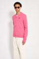 Comme des Garçons Play Double Heart Knitted Cardigan Pink