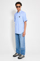 Comme des Garçons Play Small Heart Short Sleeve Shirt Stripe Blue