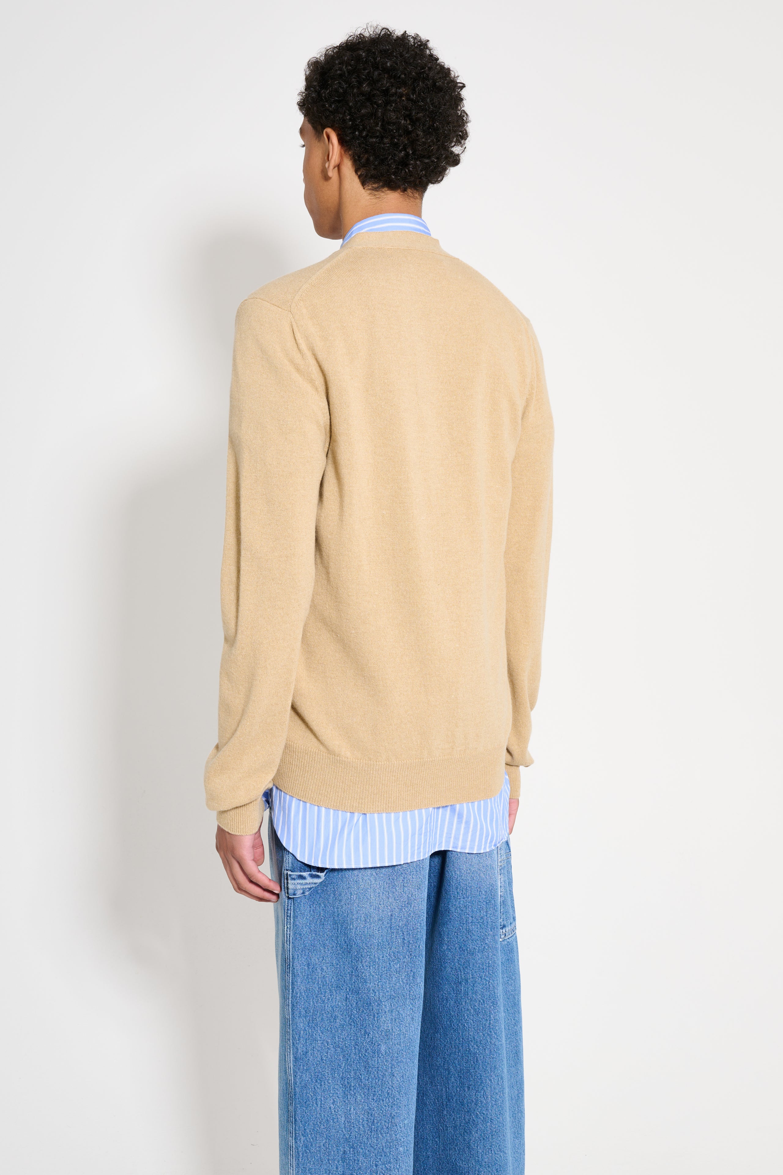 Comme des Garçons Play x Invader Cardigan Light Camel