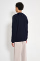 Comme des Garçons Play Small Heart Knitted V-Neck Pullover Navy