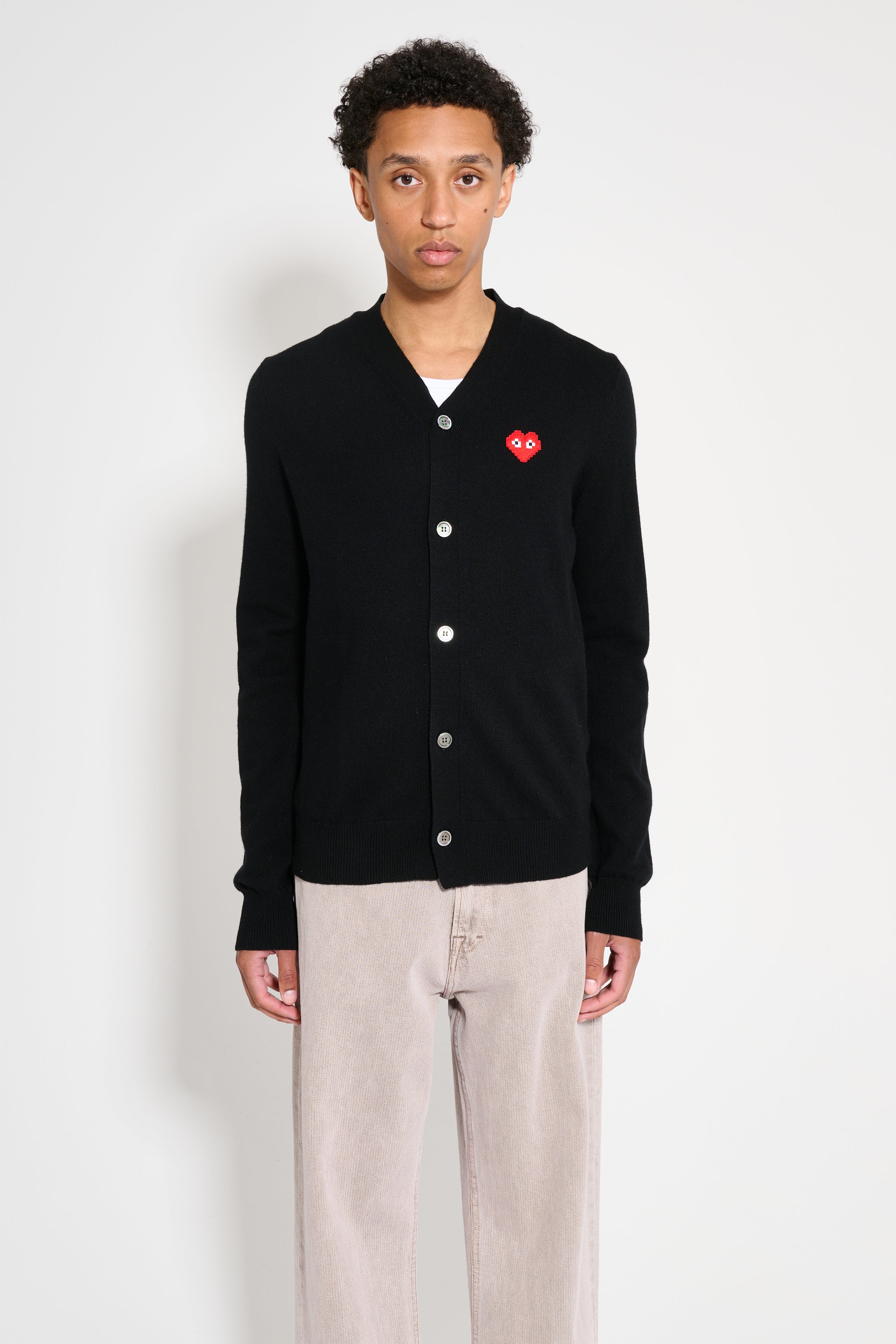 Comme des Garçons Play x Invader Cardigan Black