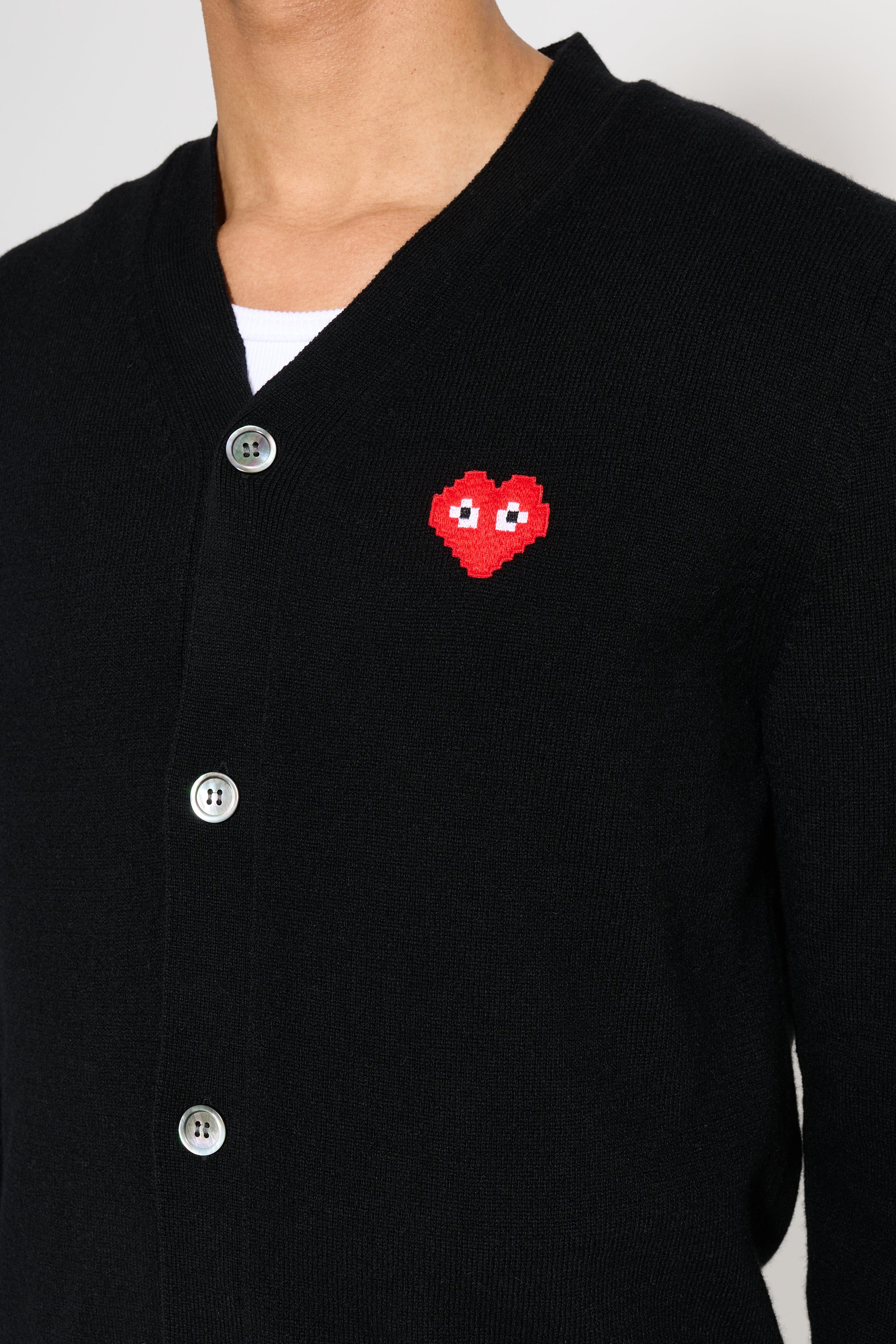 Comme des Garçons Play x Invader Cardigan Black