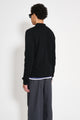 Comme des Garçons Play Double Heart Knitted Cardigan Black