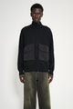 C.P. Company Lens Knit Cardigan Black