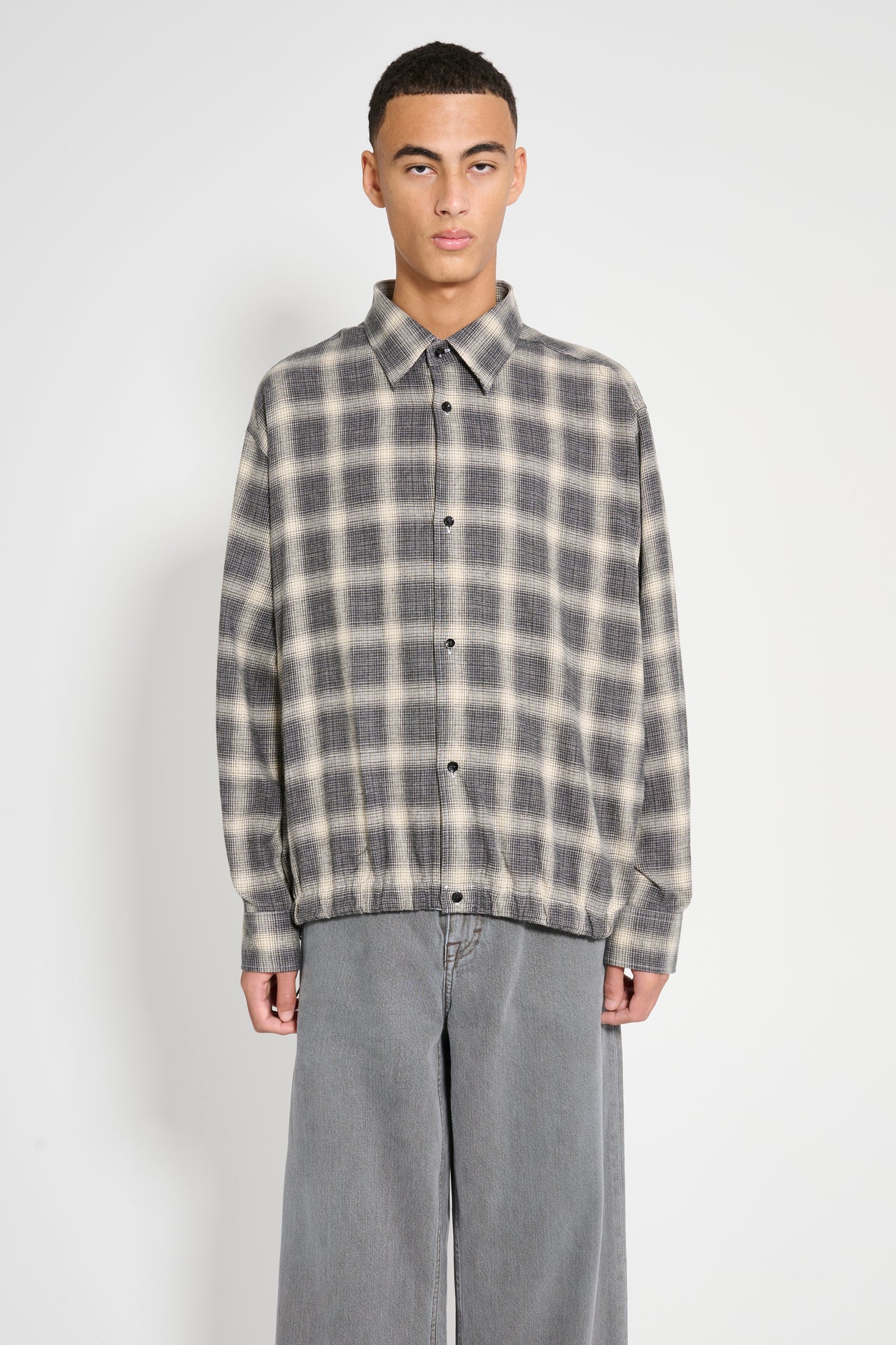 Carter Young Blouson Coaches Jacket Olive / Smoke Plaid