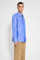 Carter Young Western Business Shirt Cobalt / Off-White