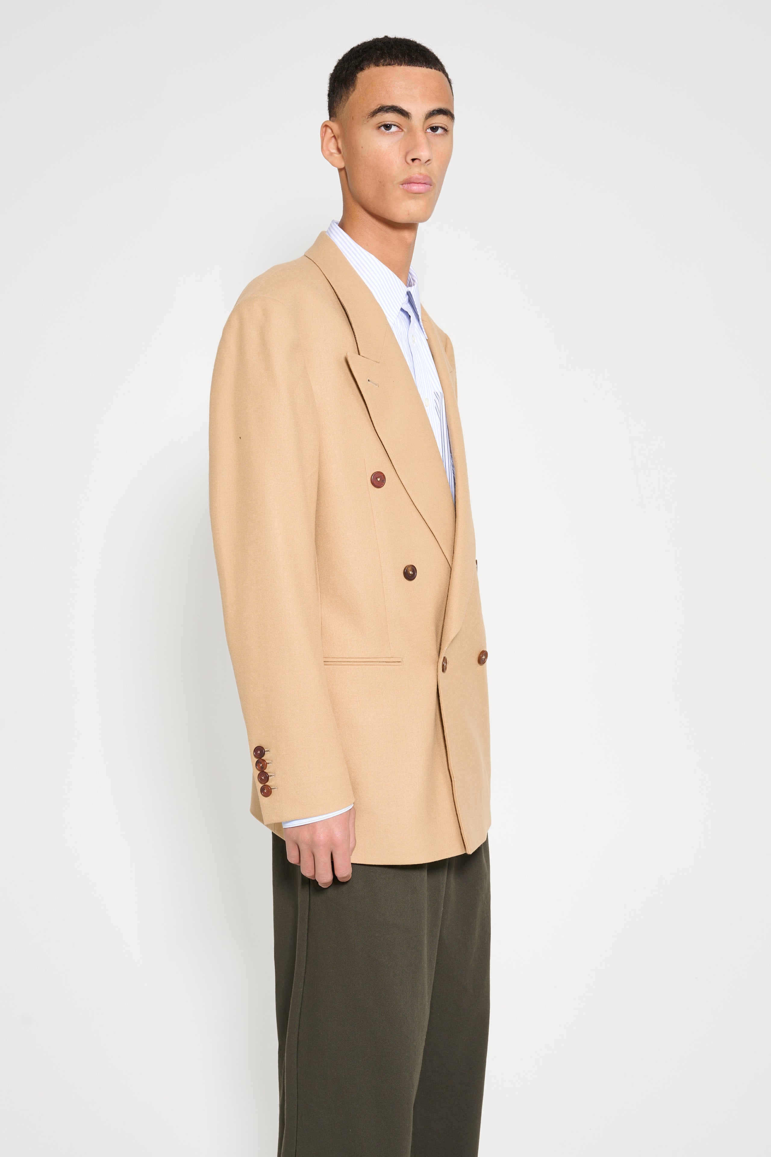 Carter Young Double Breasted Blazer Camel