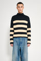 Carter Young Striped Rollneck Sweater Navy / Maize