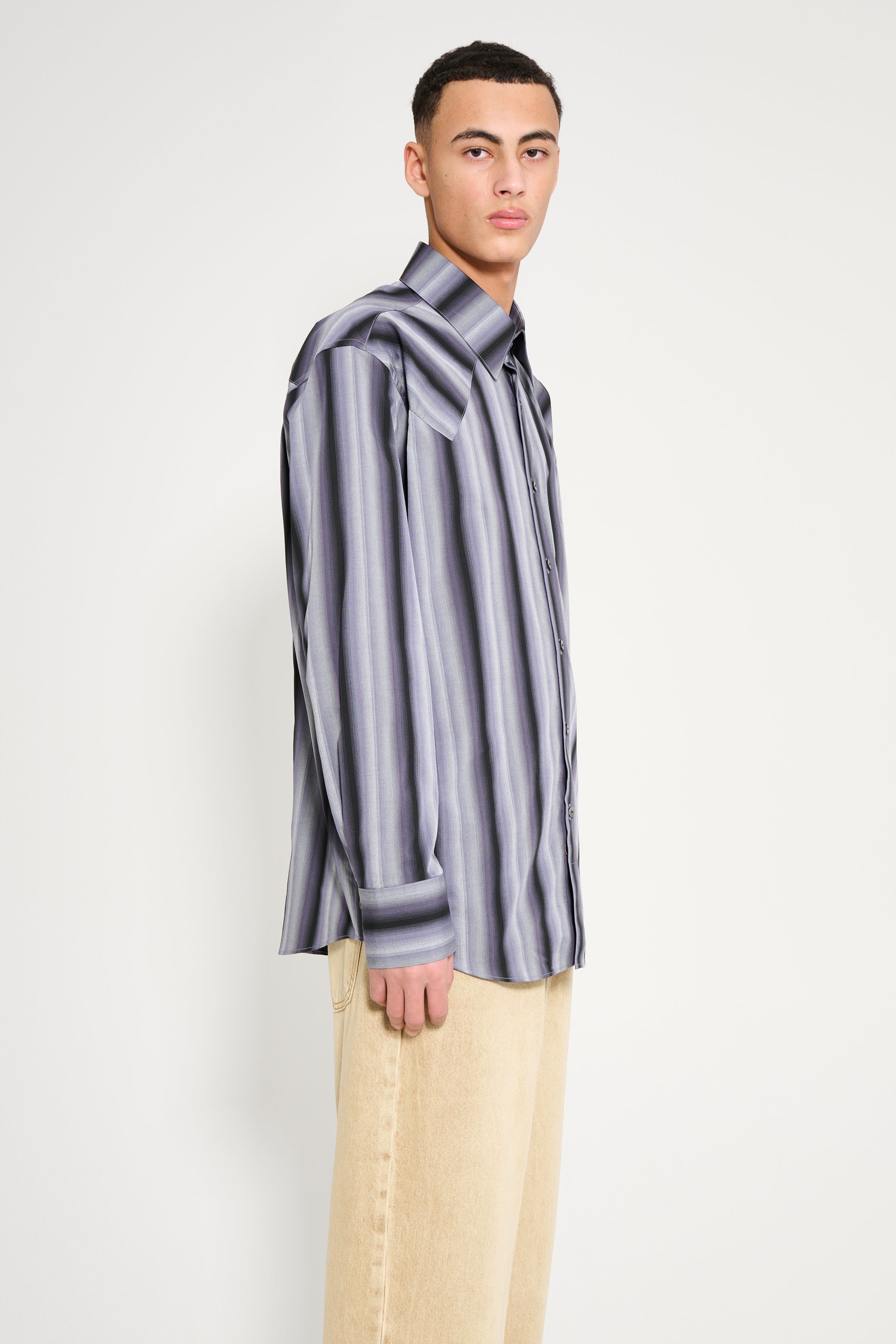 Carter Young Western Business Shirt Ombre Stripe