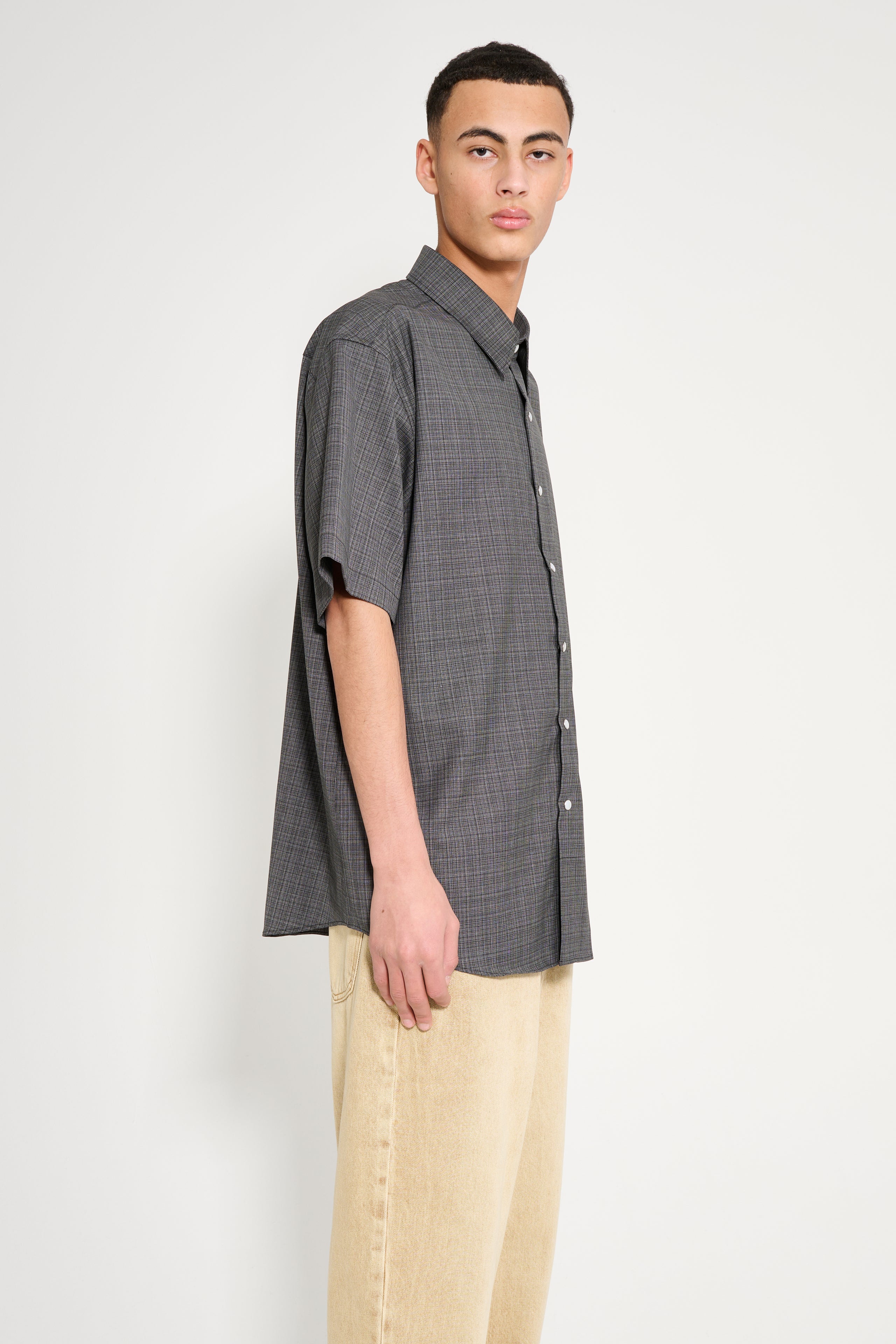 Carter Young S/S Hugo Rancher Shirt Iron Check