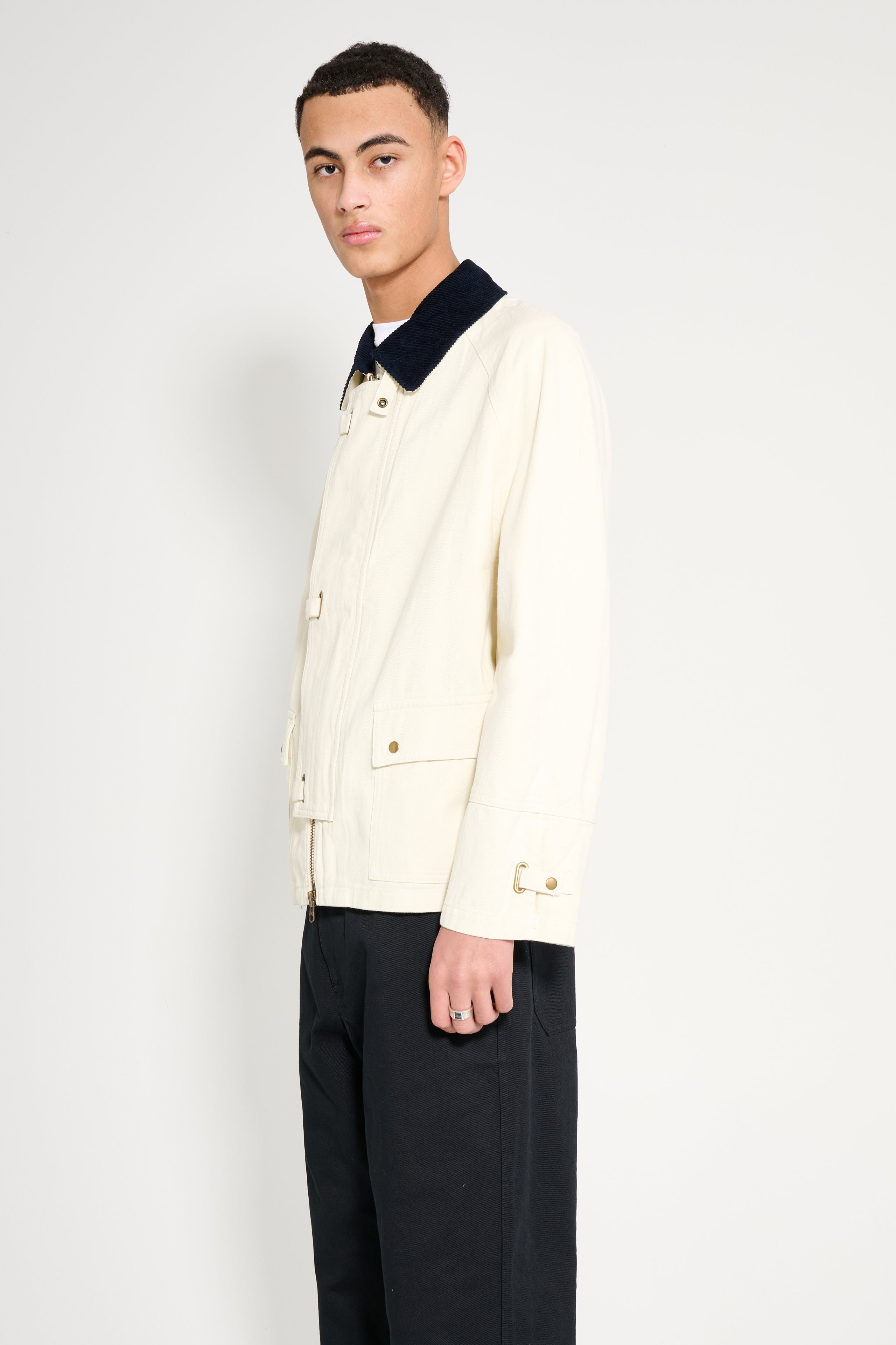 Carter Young Newman Chore Coat Birch / Deep Navy