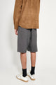 Carter Young Roy Pleated Shorts Iron Check