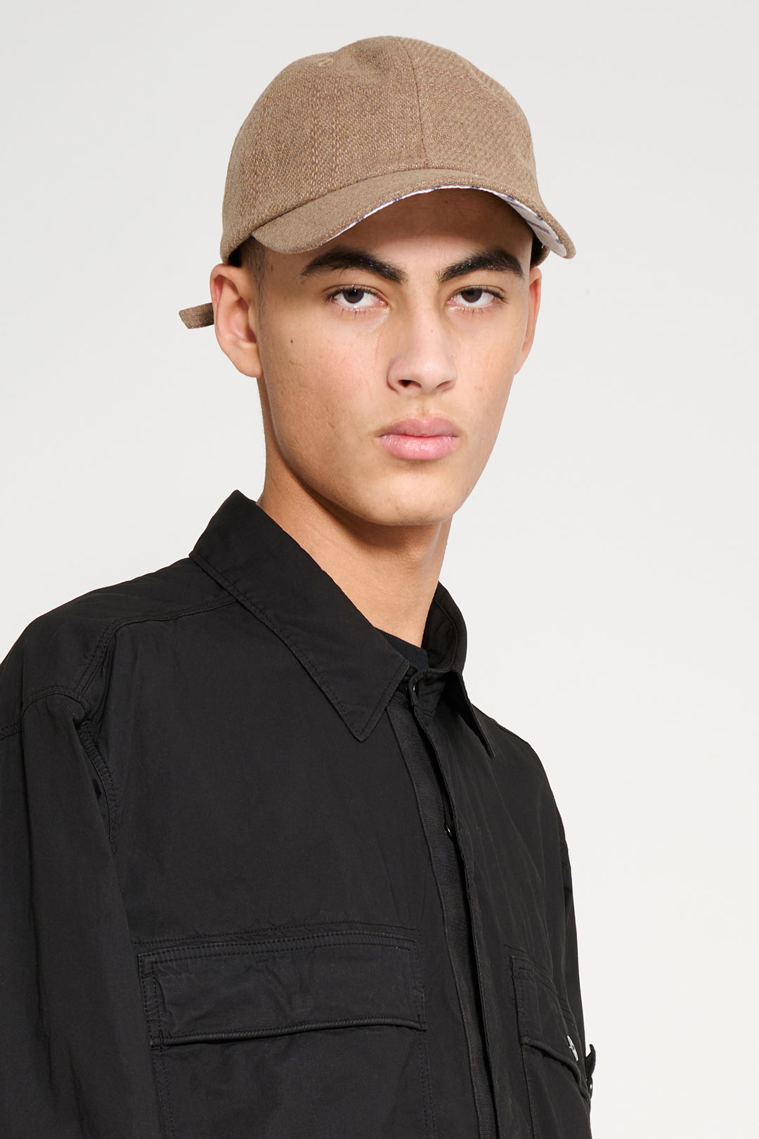 Carter Young Shirting Stripe Baseball Cap Mocha - Très Bien