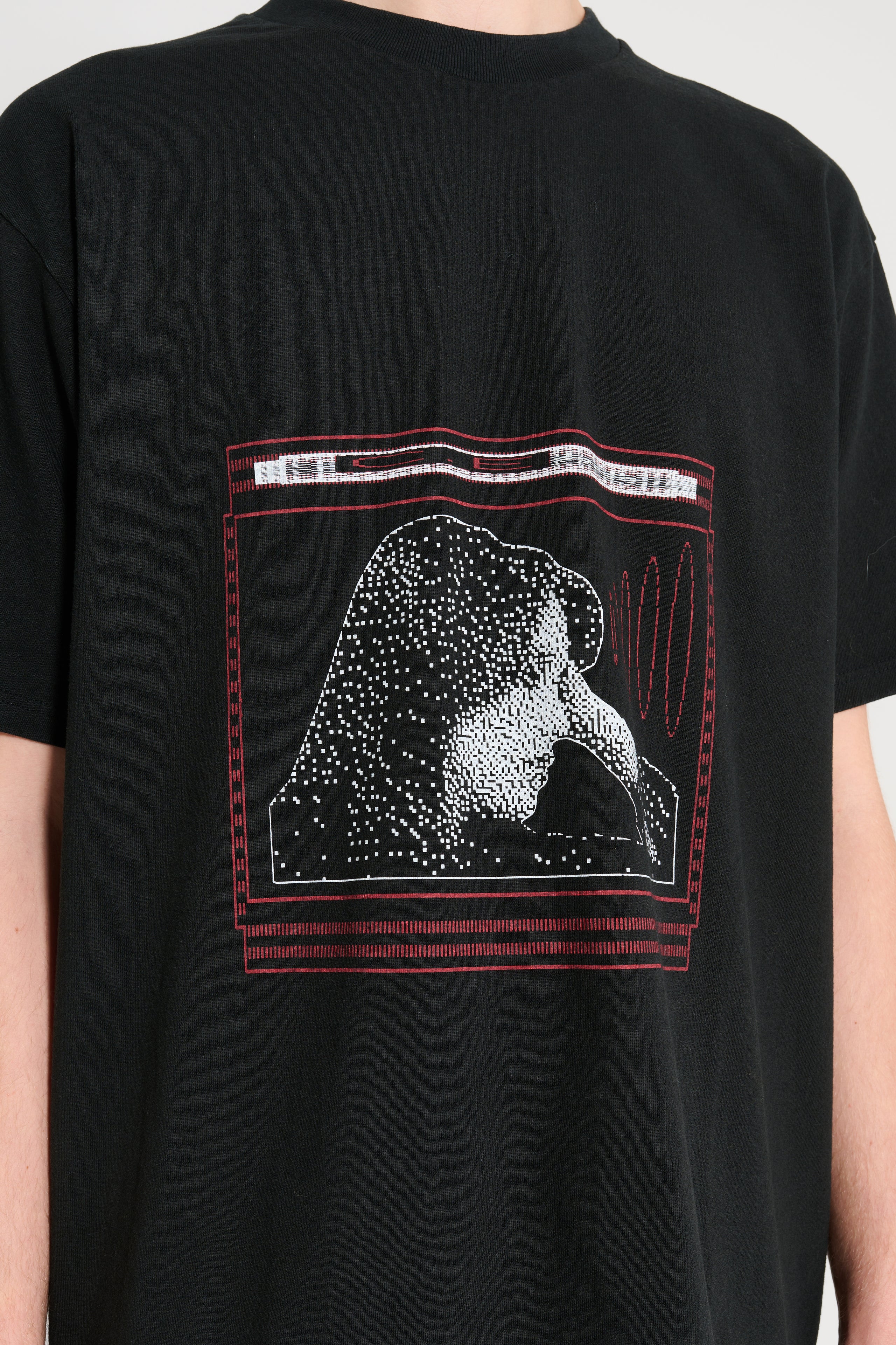 Cav Empt Washed Pixel Flame T-shirt Black