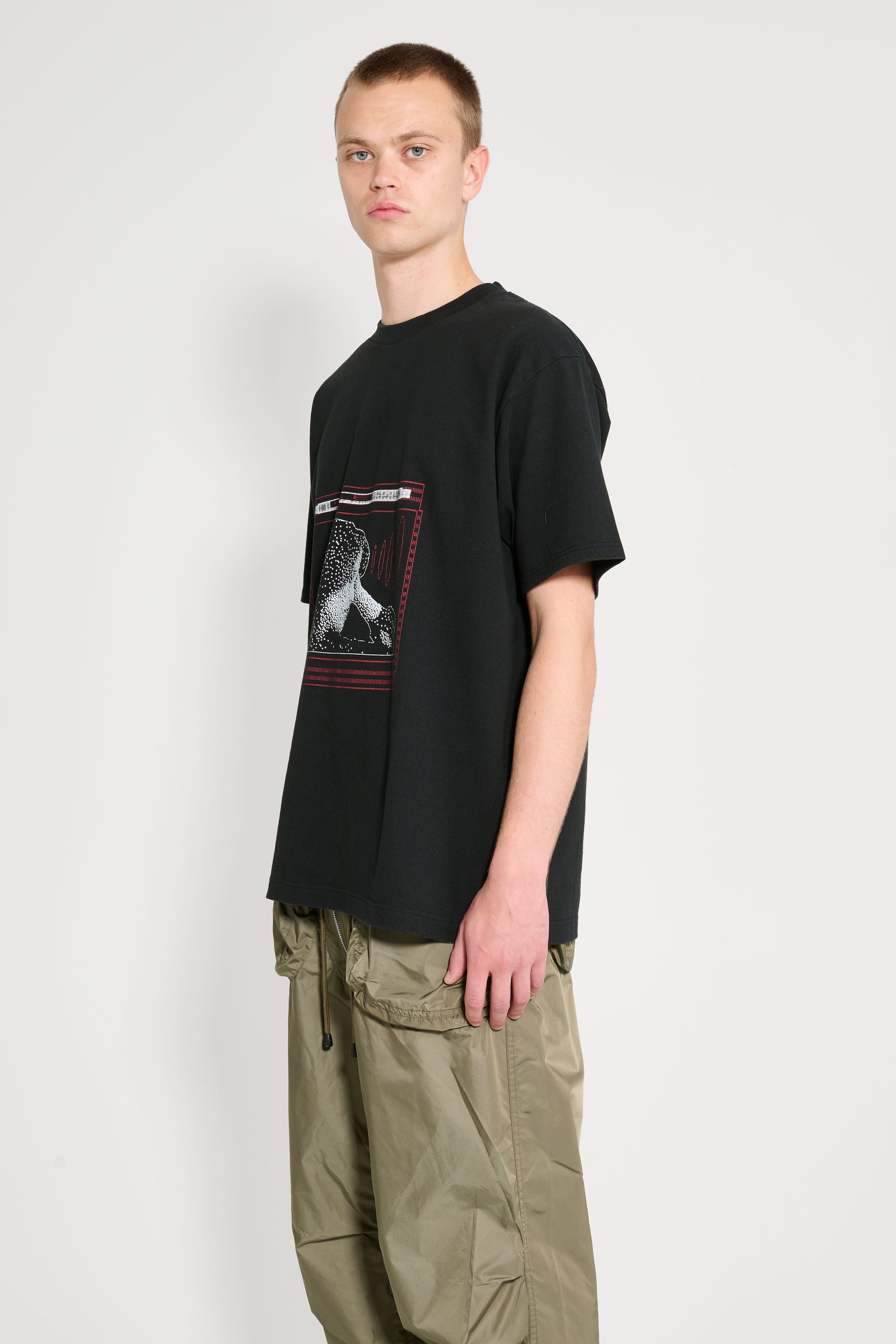 Cav Empt Washed Pixel Flame T-shirt Black