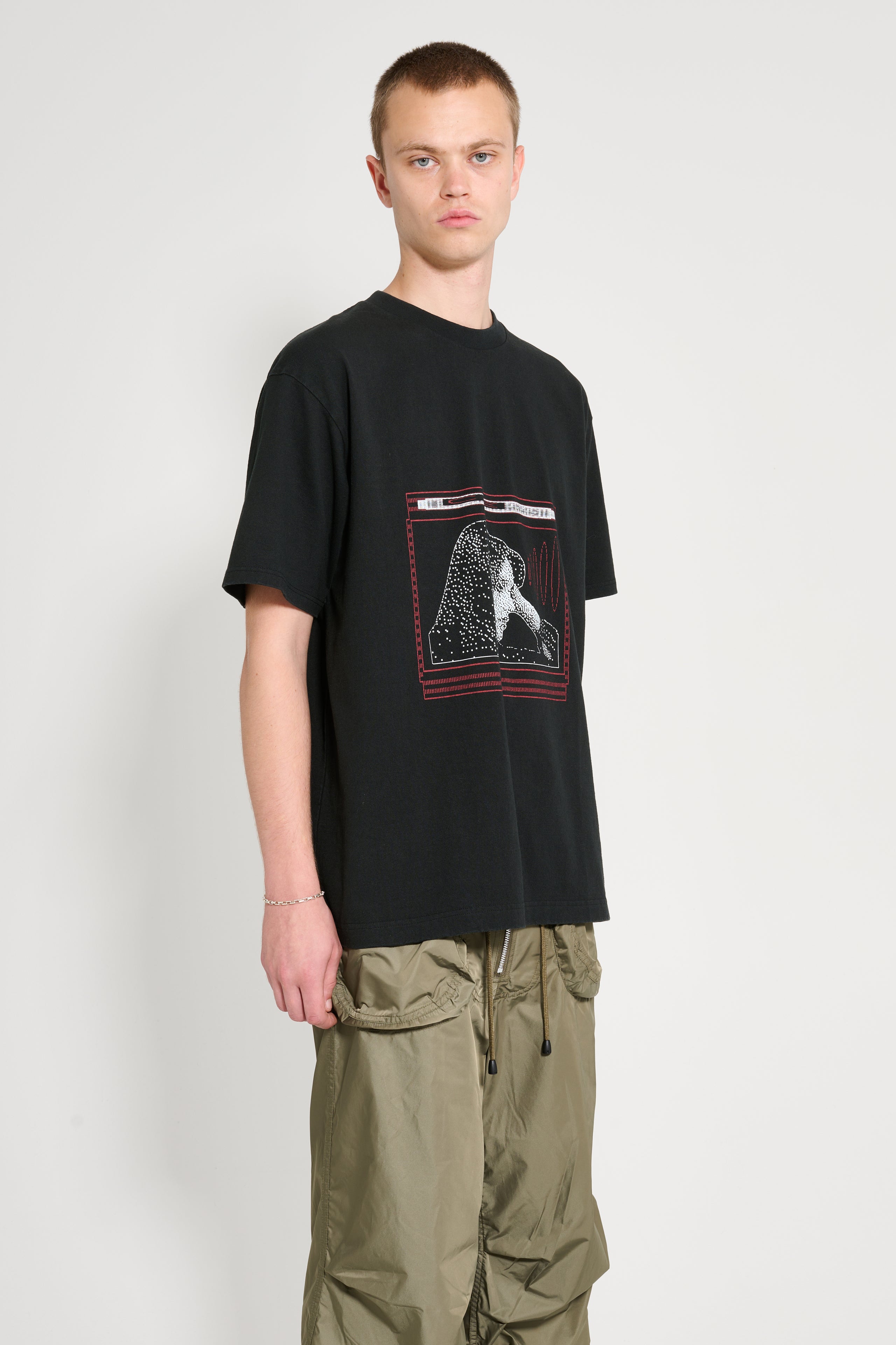 Cav Empt Washed Pixel Flame T-shirt Black