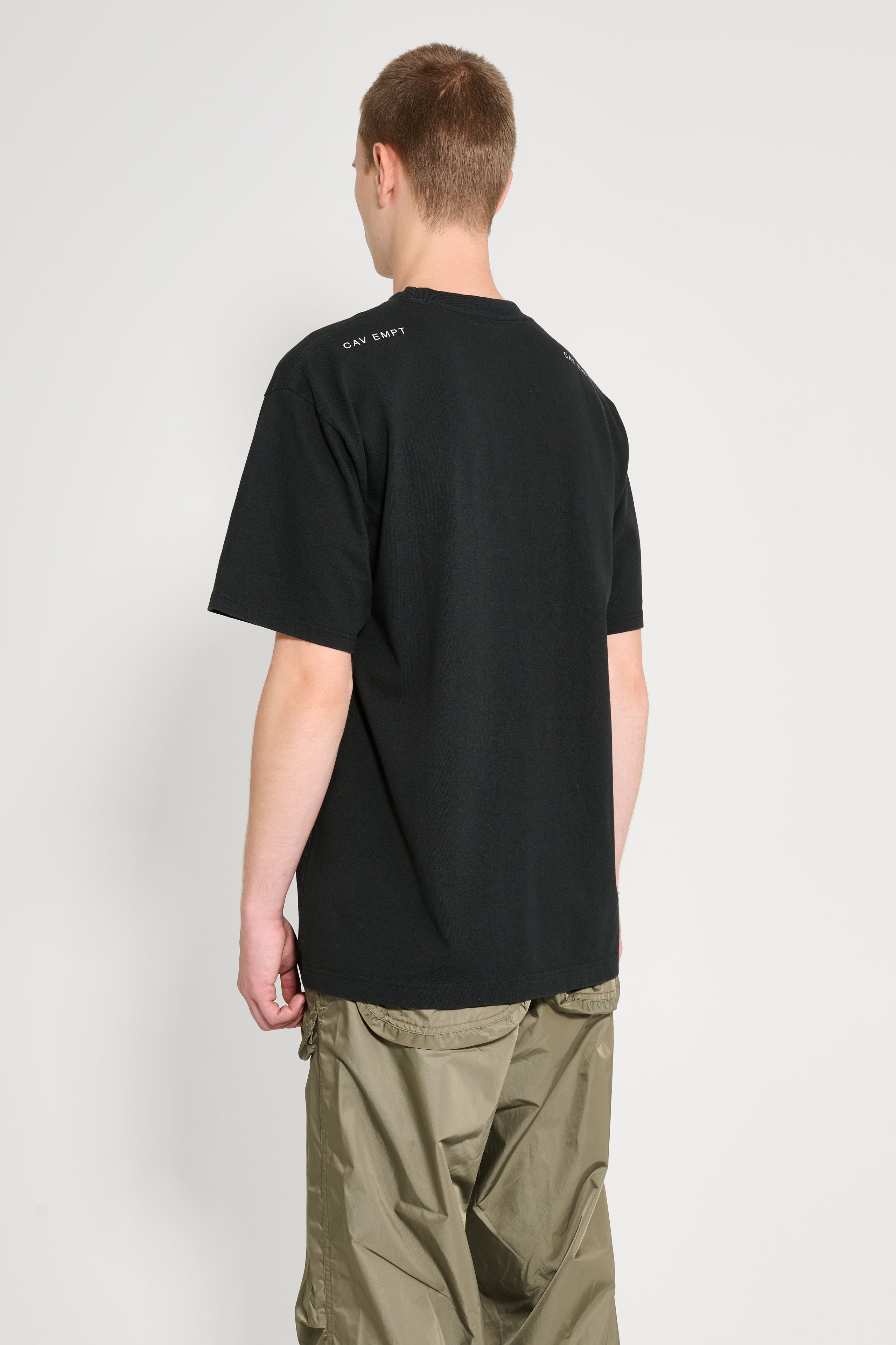 Cav Empt Washed Pixel Flame T-shirt Black