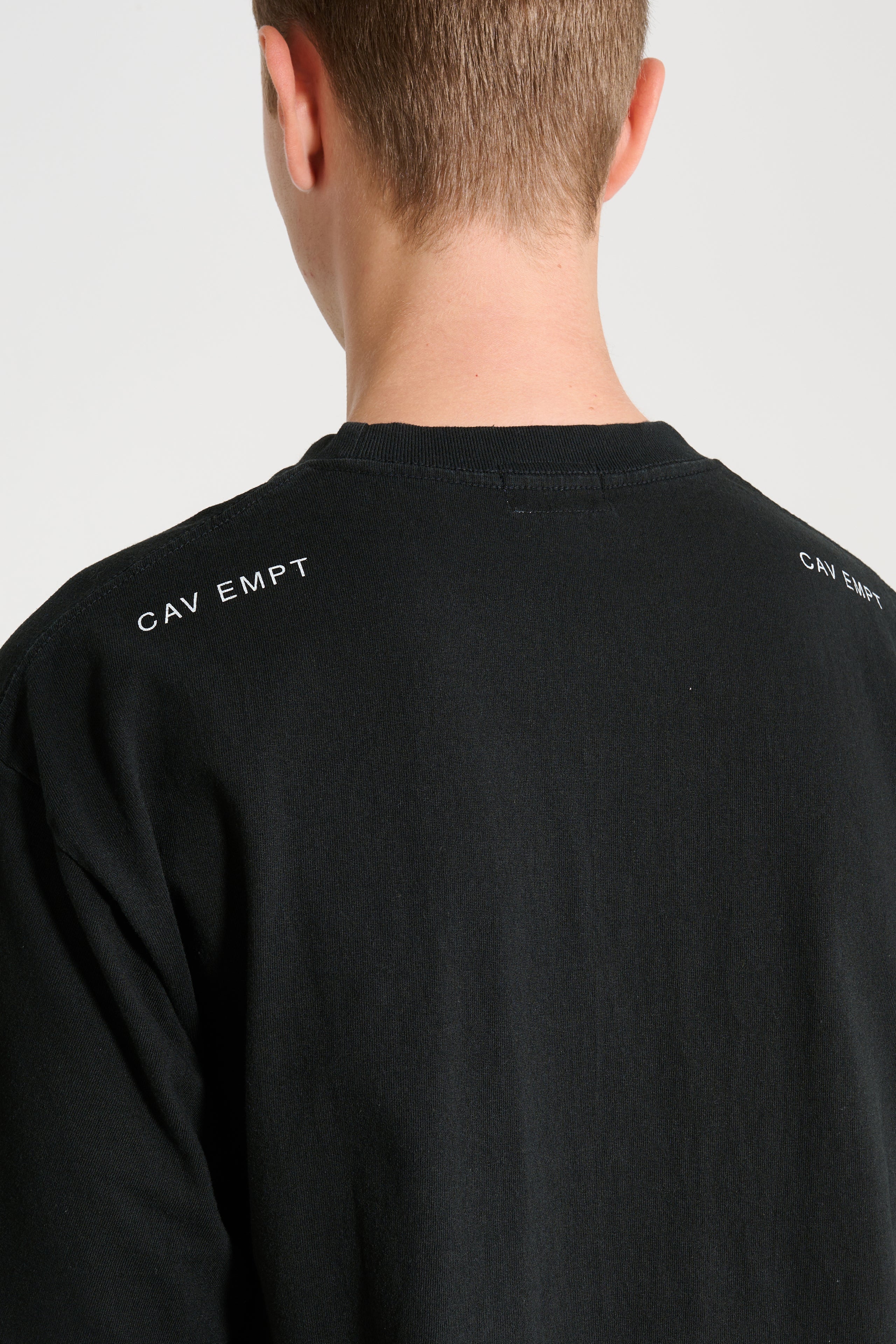 Cav Empt Washed Pixel Flame T-shirt Black