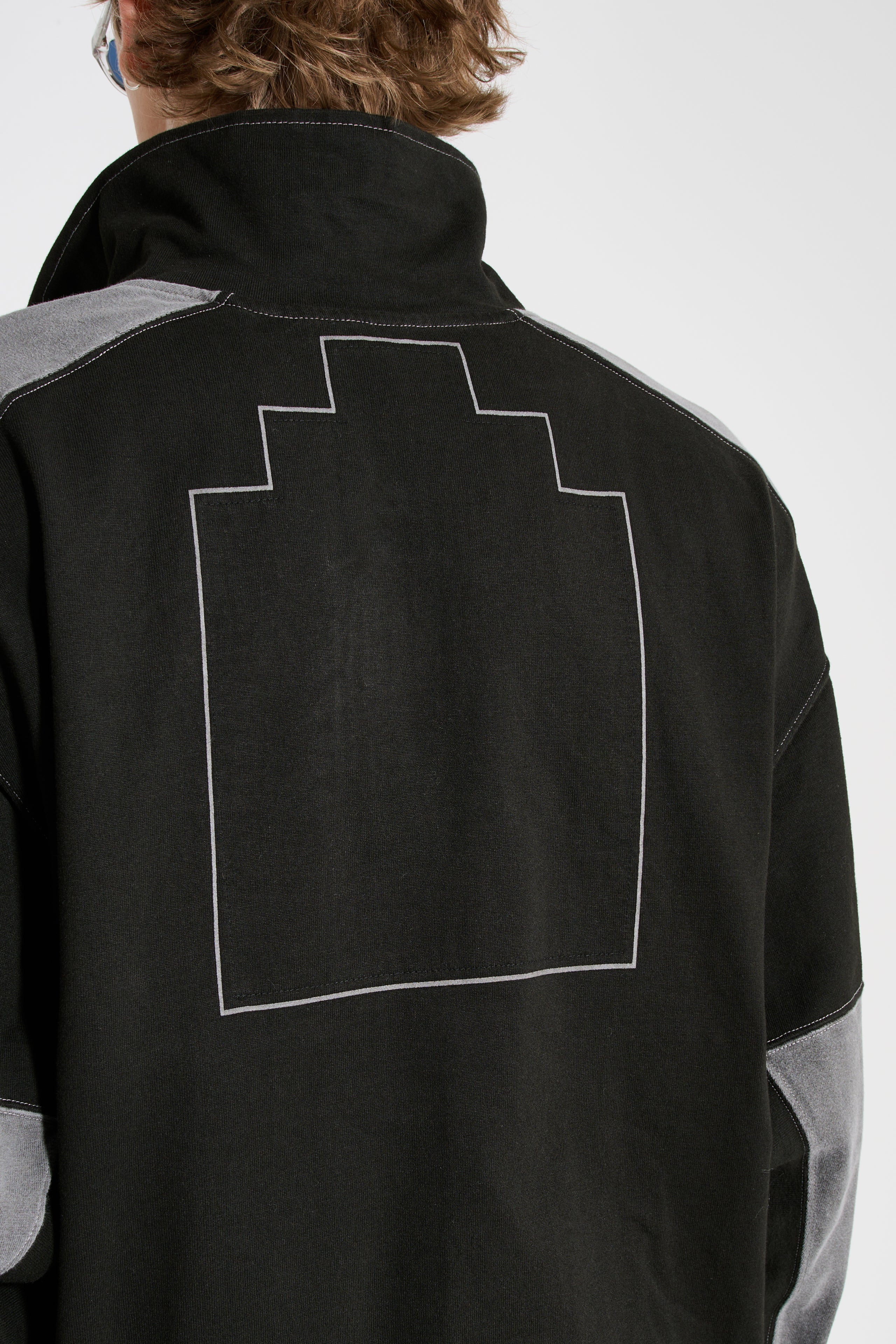 Cav Empt Overdye Paneled Light Zip Sweatshirt Black